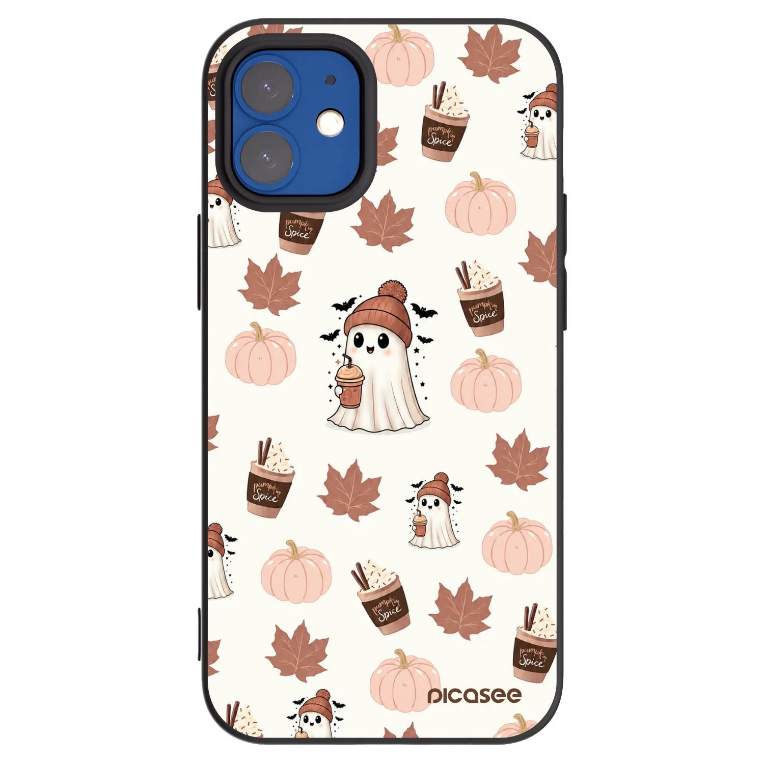 Picasee silikónový čierny obal pre Apple iPhone 12 mini - Pumpkin spice