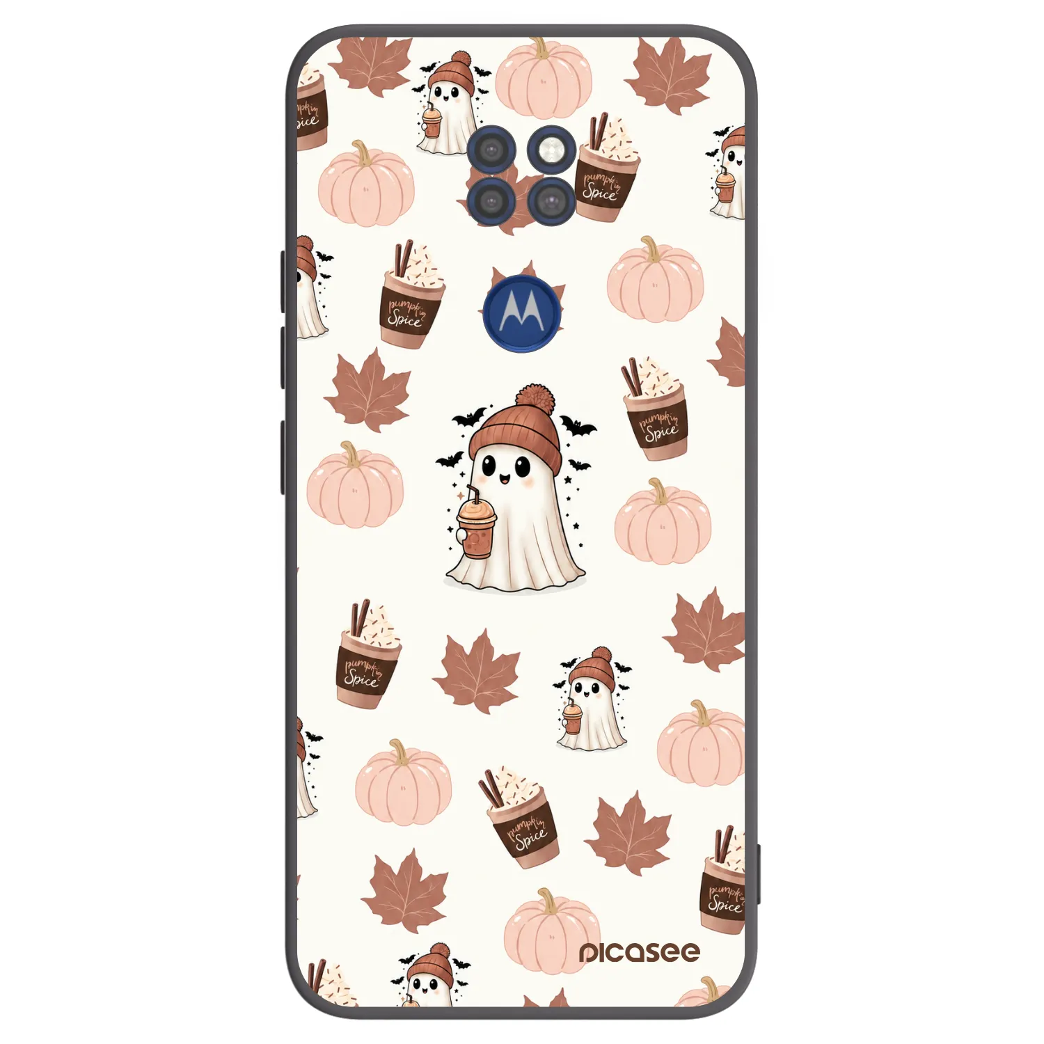 Picasee silikónový čierny obal pre Motorola Moto G9 Play - Pumpkin spice
