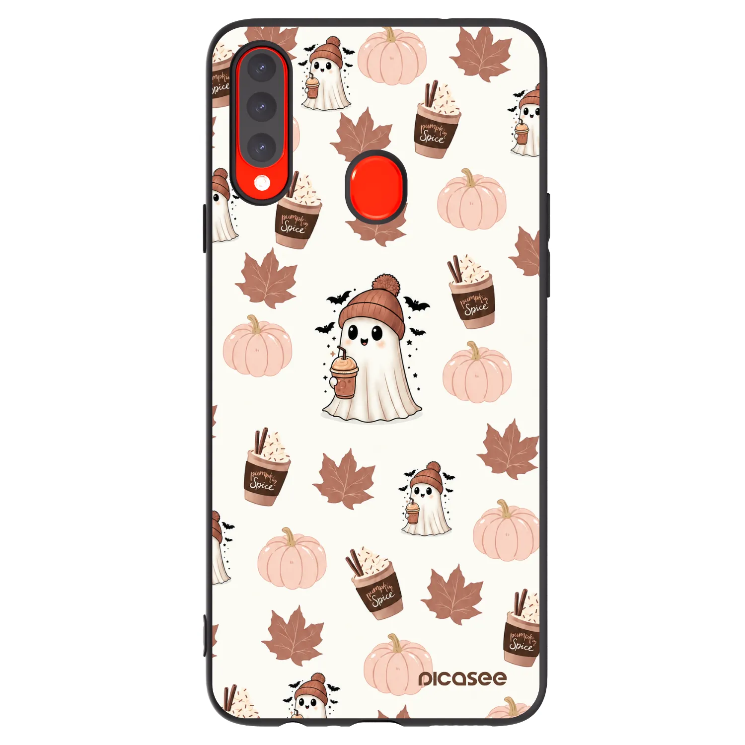 Picasee silikónový čierny obal pre Samsung Galaxy A20s - Pumpkin spice
