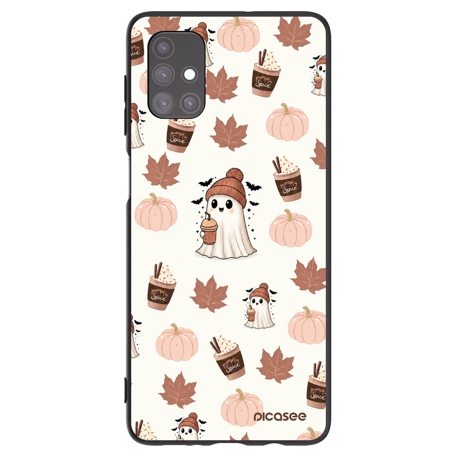 Picasee silikónový čierny obal pre Samsung Galaxy M51 M515F - Pumpkin spice