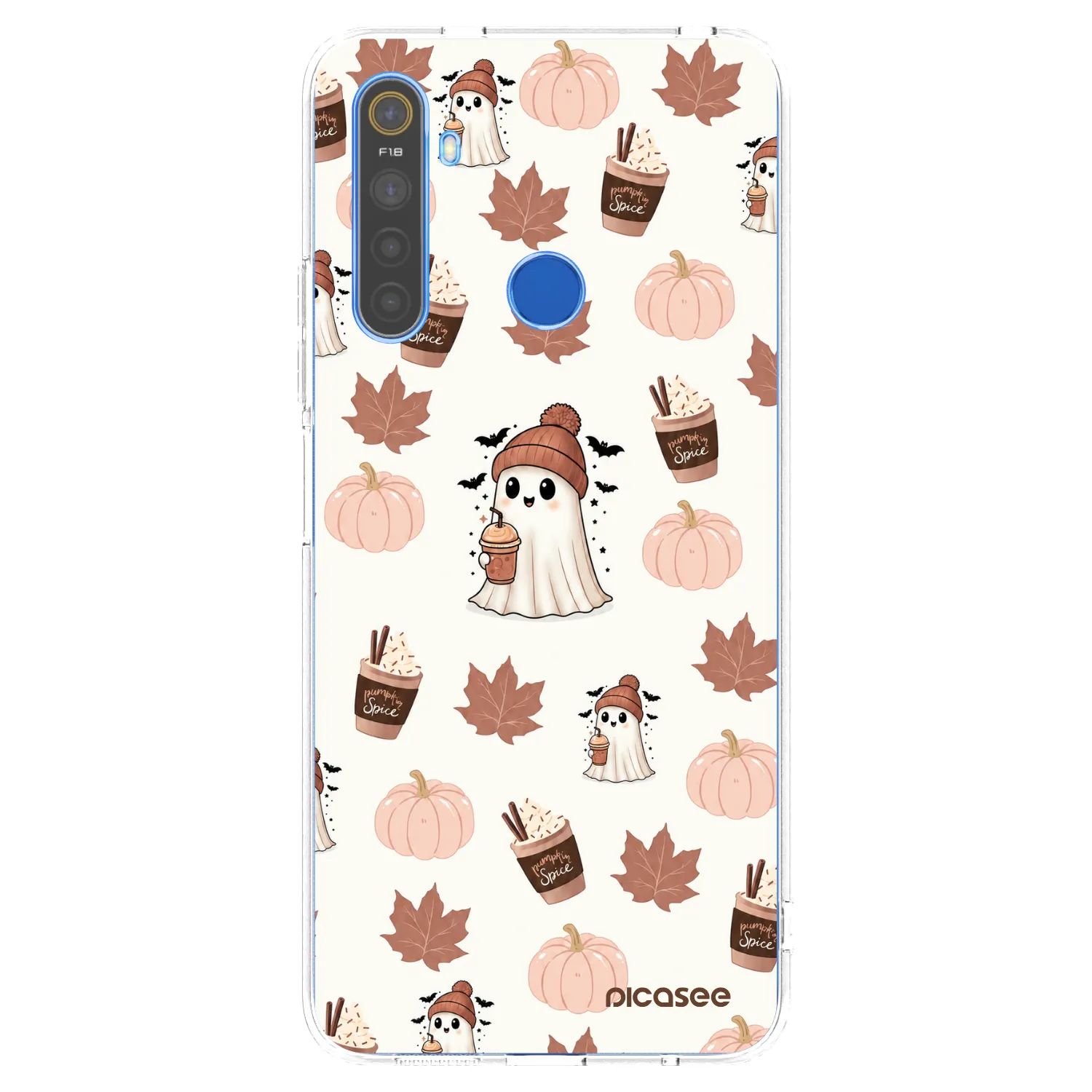 Picasee silikónový prehľadný obal pre Realme 5 - Pumpkin spice