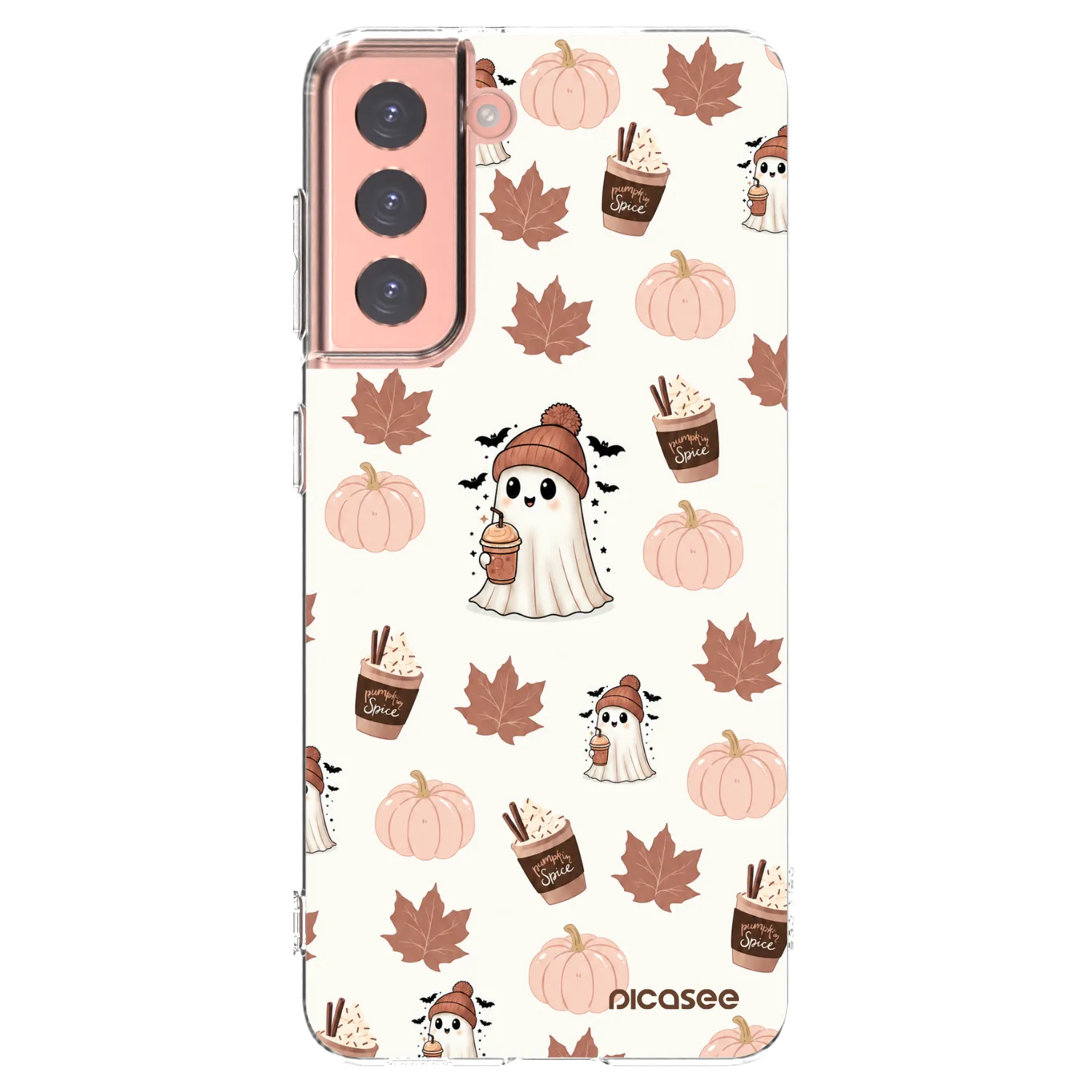 Picasee silikónový prehľadný obal pre Samsung Galaxy S21 5G G991B - Pumpkin spice