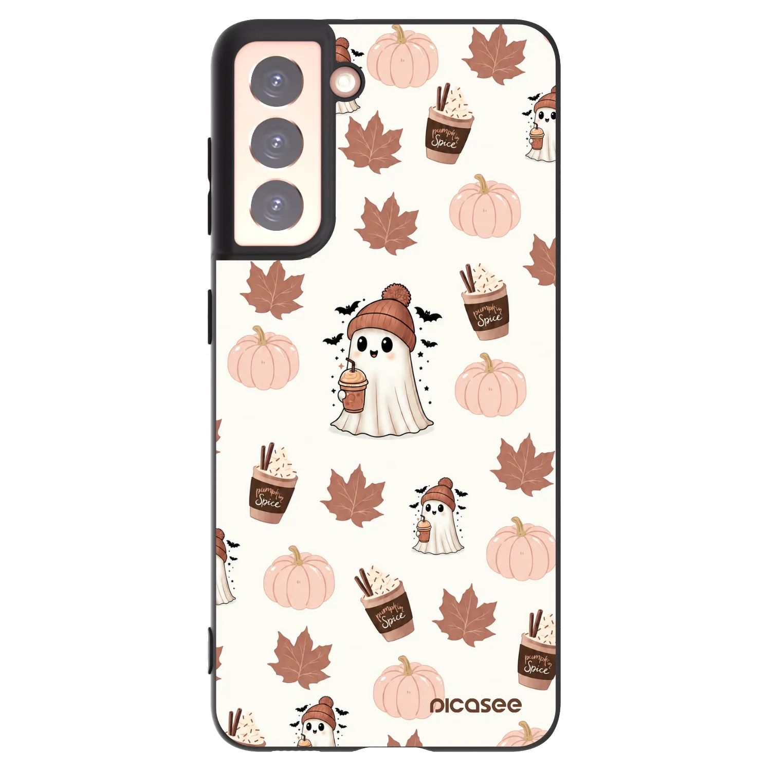 Picasee silikónový čierny obal pre Samsung Galaxy S21 5G G991B - Pumpkin spice