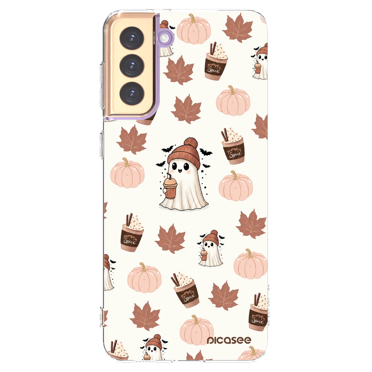 Picasee silikónový prehľadný obal pre Samsung Galaxy S21+ 5G G996F - Pumpkin spice