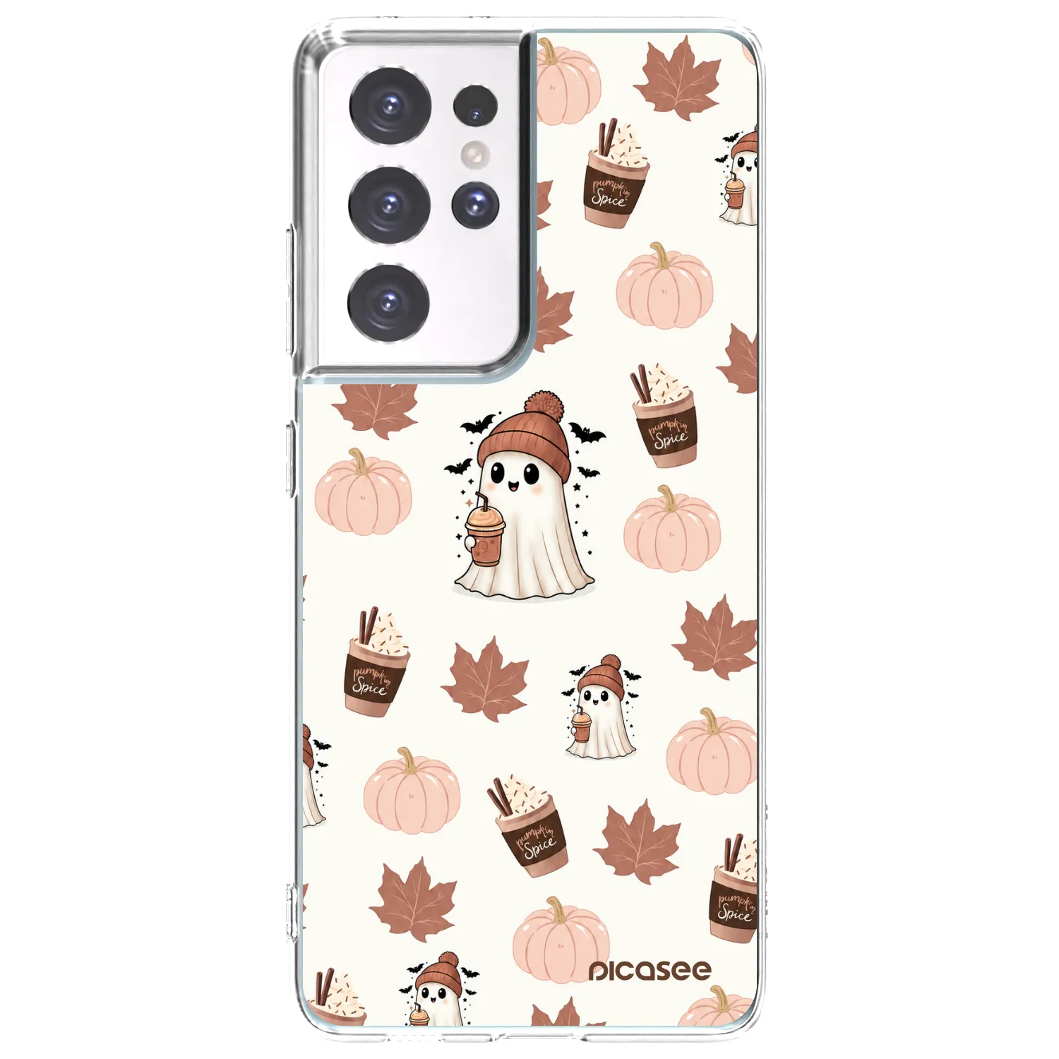 Picasee silikónový prehľadný obal pre Samsung Galaxy S21 Ultra 5G G998B - Pumpkin spice