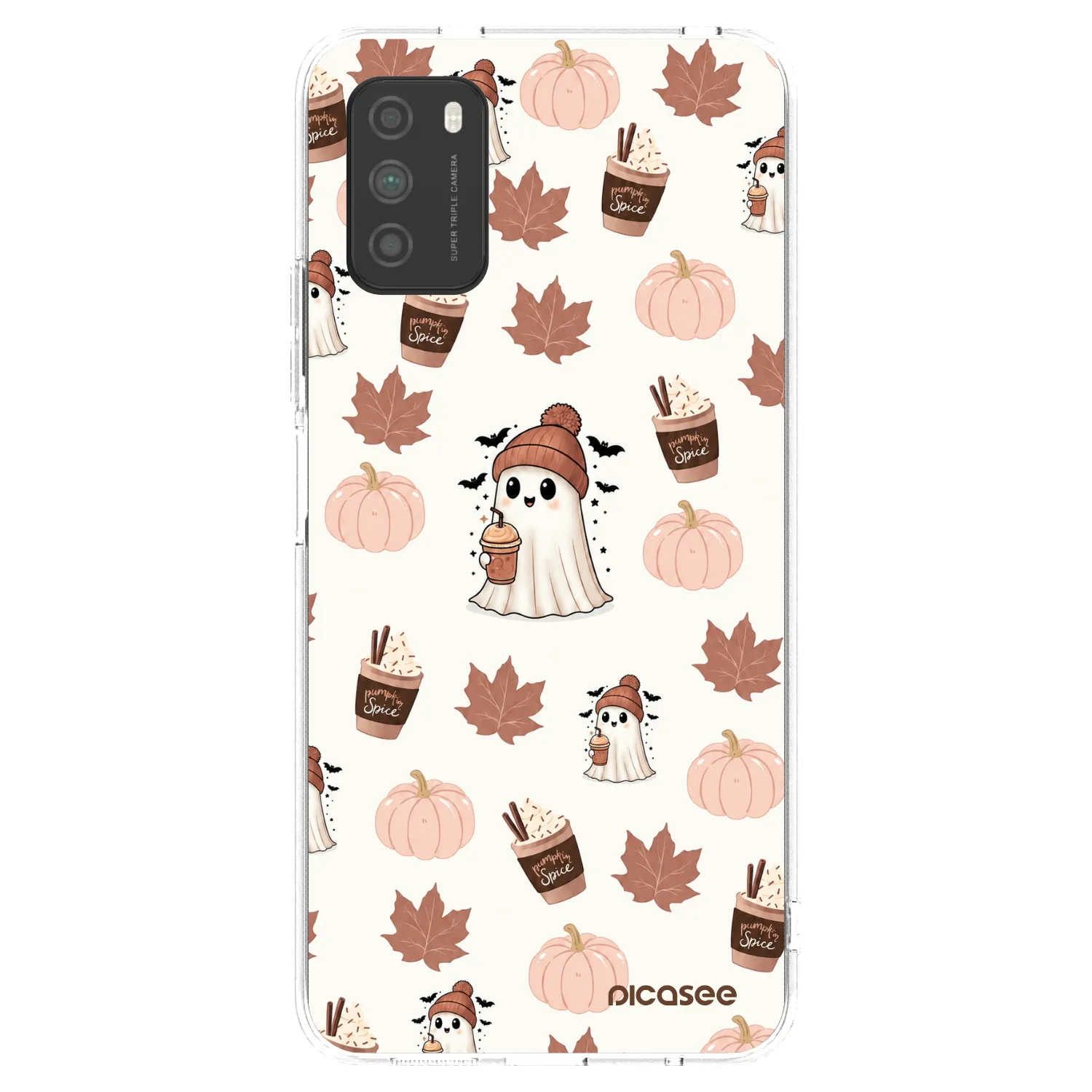Picasee silikónový prehľadný obal pre Xiaomi Poco M3 - Pumpkin spice