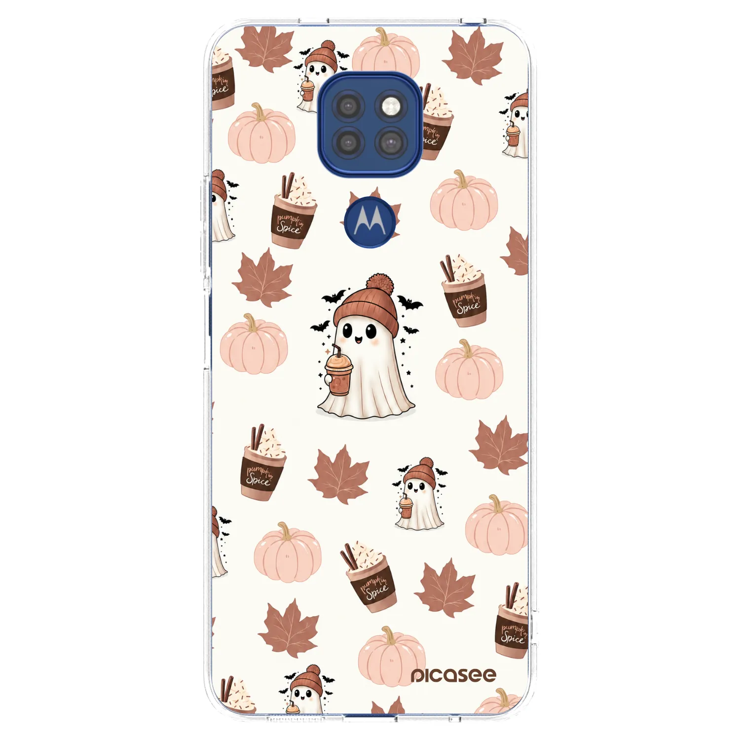 Picasee silikónový prehľadný obal pre Motorola Moto G9 Play - Pumpkin spice
