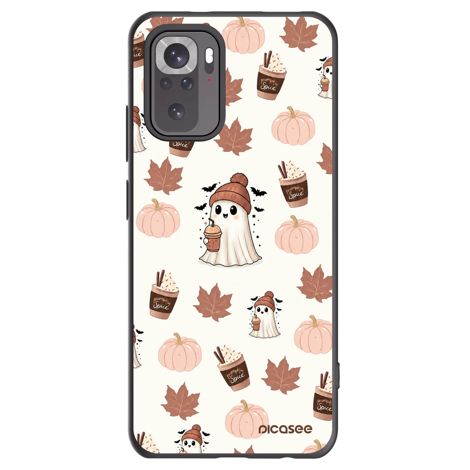 Picasee silikónový čierny obal pre Xiaomi Redmi Note 10 - Pumpkin spice