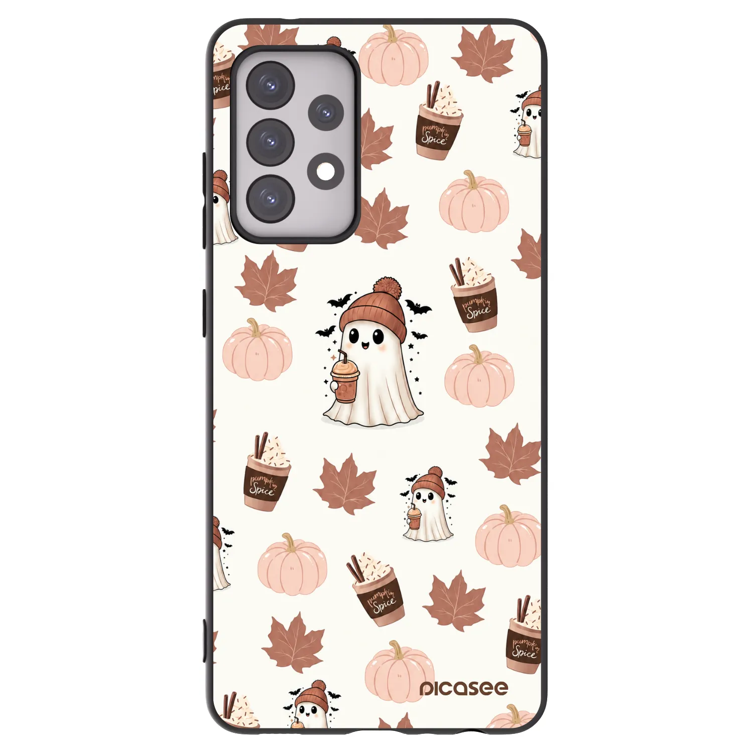 Picasee silikónový čierny obal pre Samsung Galaxy A52 5G A525F - Pumpkin spice