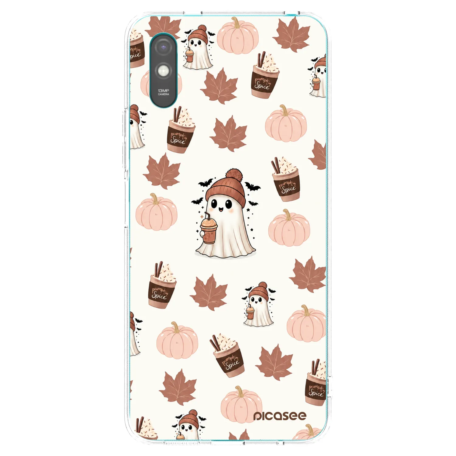 Picasee silikónový prehľadný obal pre Xiaomi Redmi 9AT - Pumpkin spice