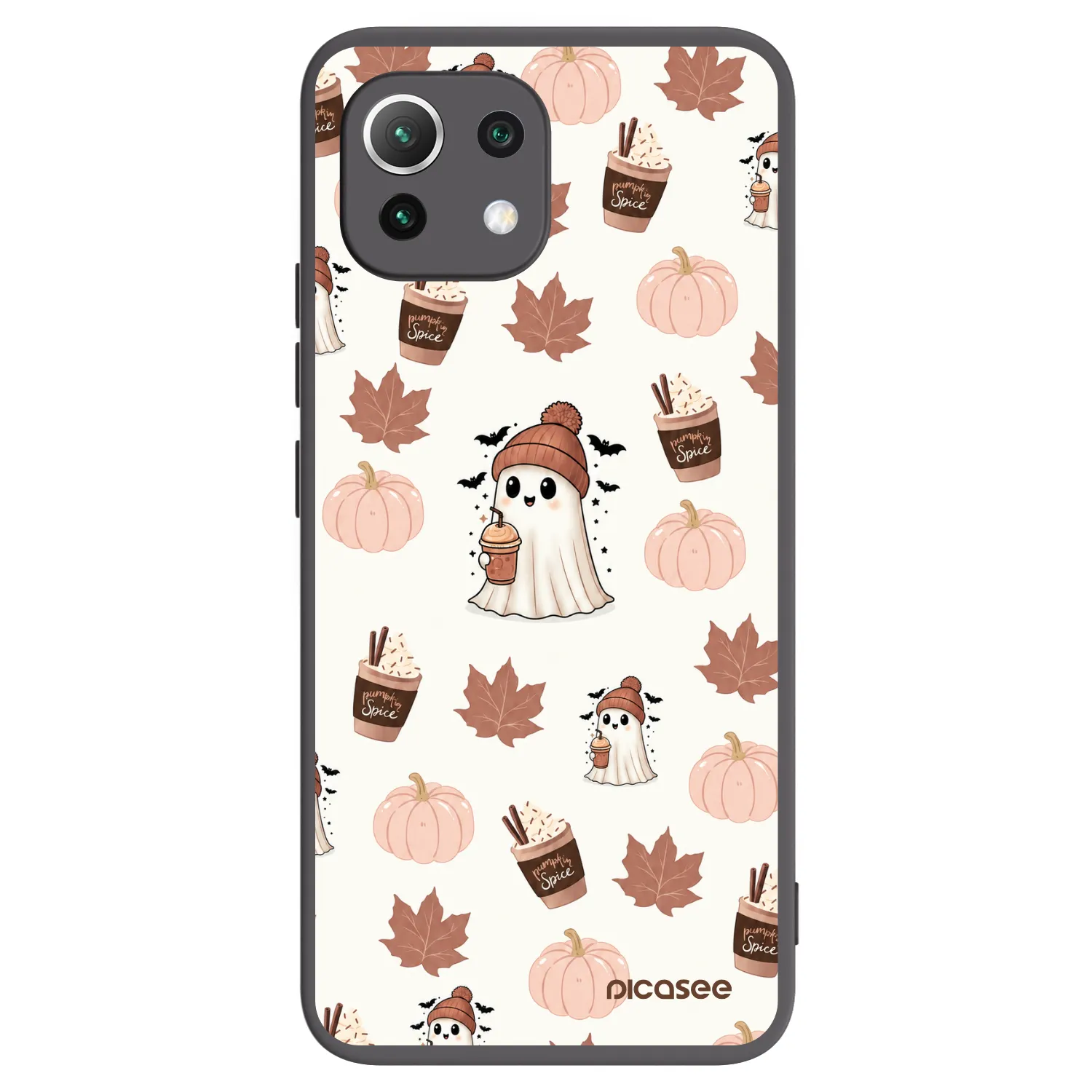Picasee silikónový čierny obal pre Xiaomi Mi 11 Lite - Pumpkin spice