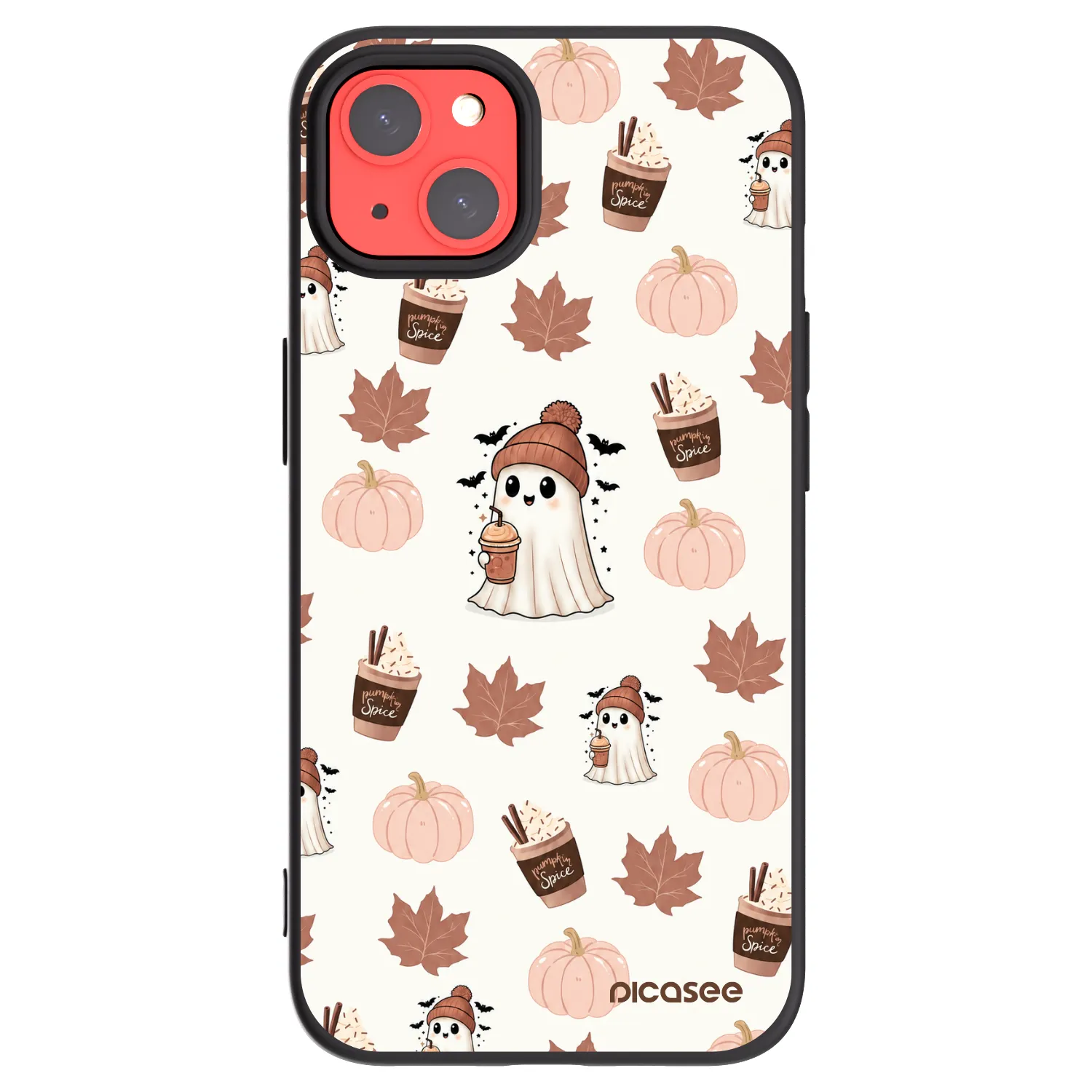 Picasee silikónový čierny obal pre Apple iPhone 13 - Pumpkin spice