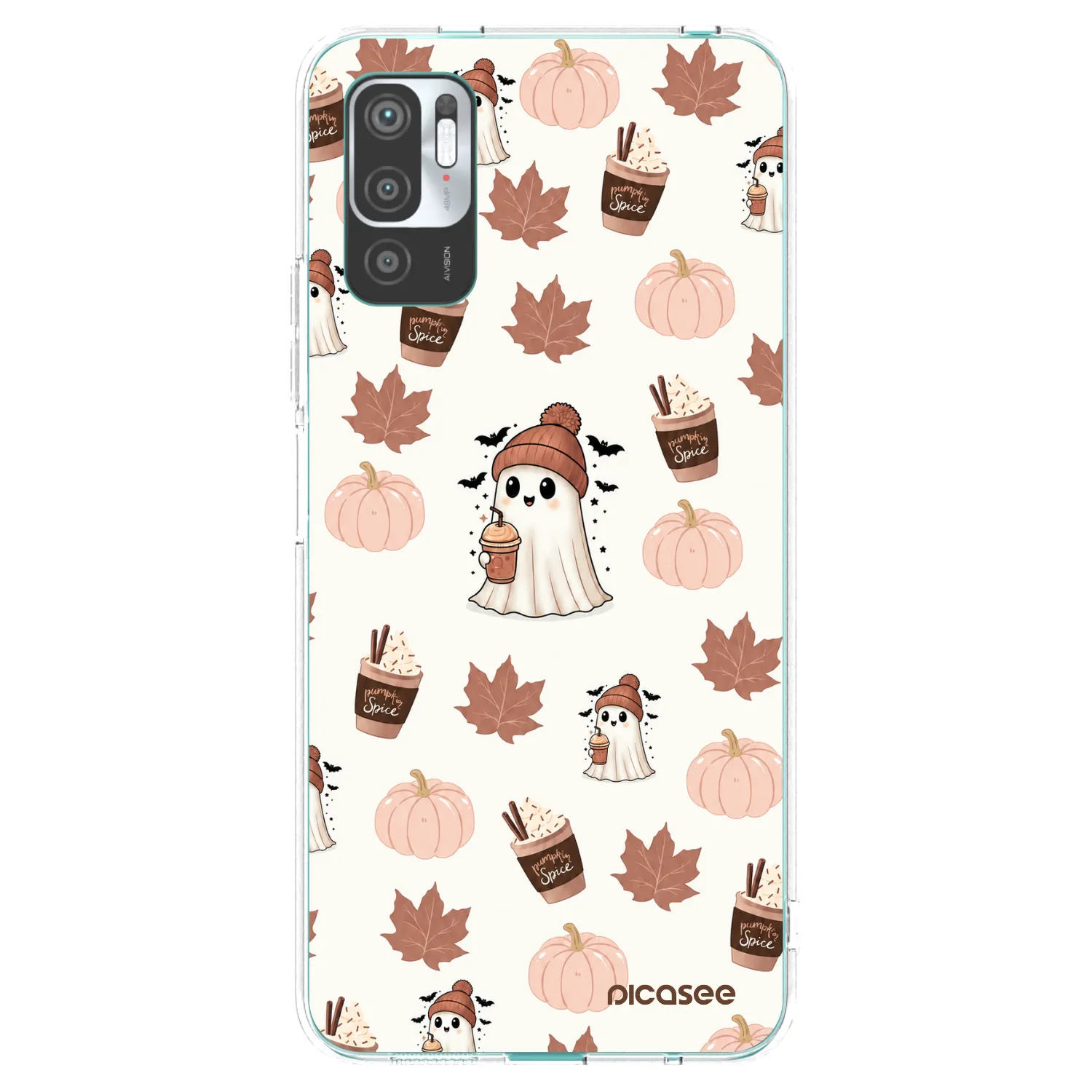 Picasee silikónový prehľadný obal pre Xiaomi Redmi Note 10 5G - Pumpkin spice