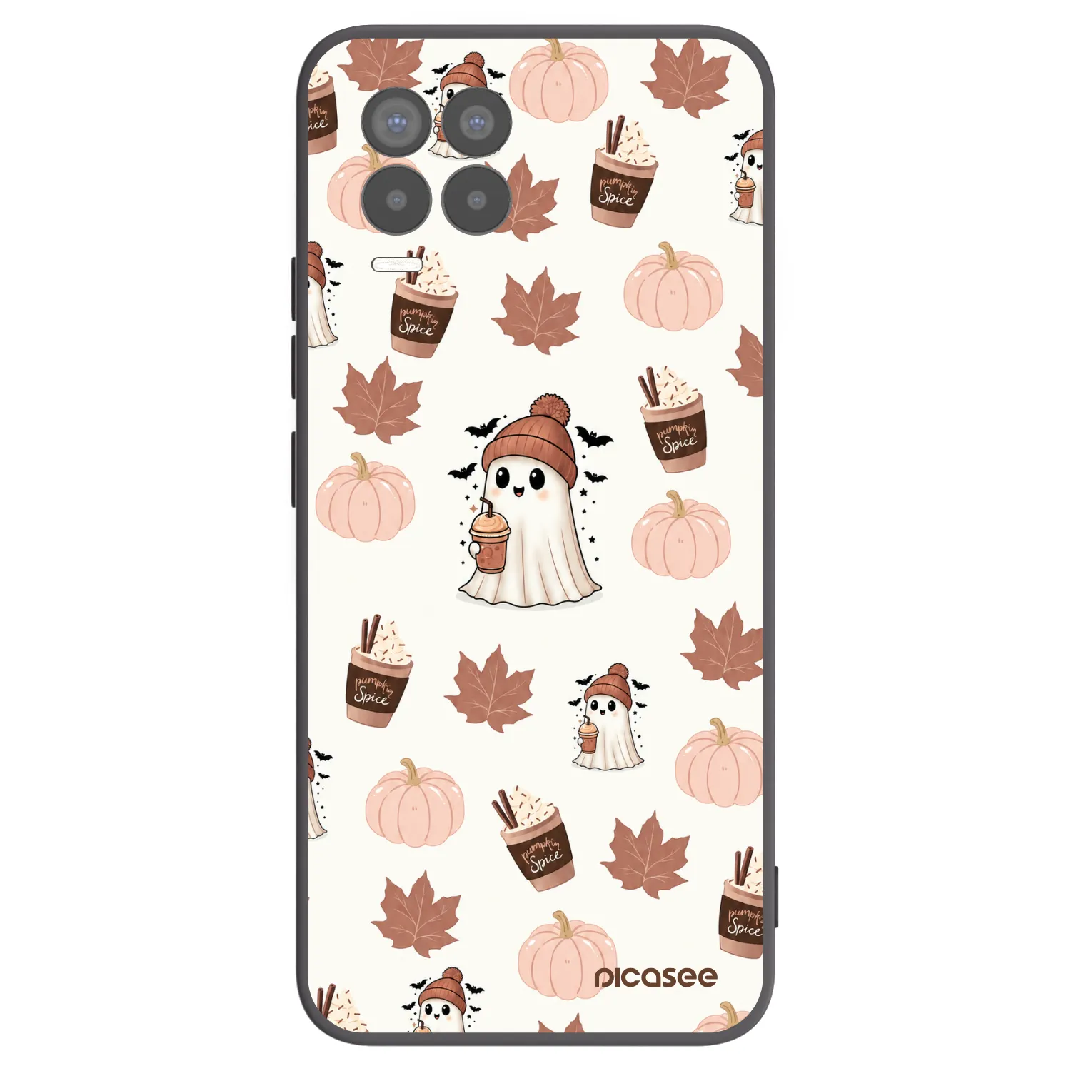 Picasee silikónový čierny obal pre Realme 8 Pro - Pumpkin spice