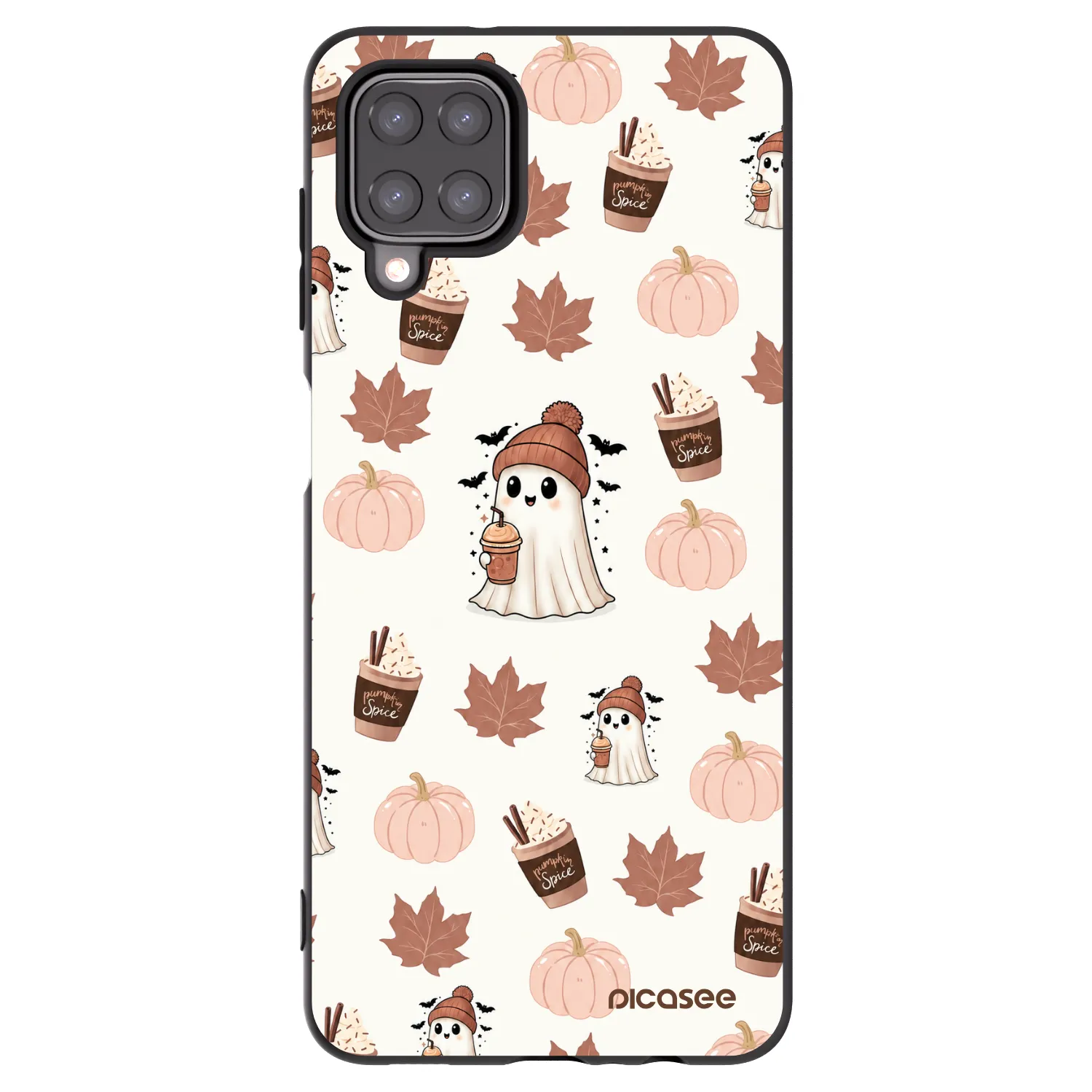 Picasee silikónový čierny obal pre Samsung Galaxy M12 M127F - Pumpkin spice