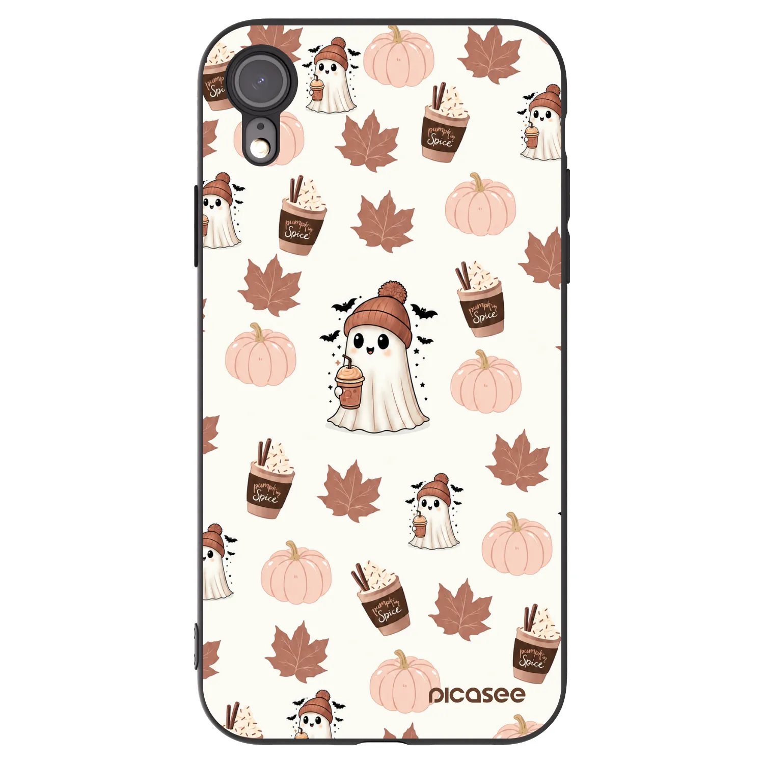 Picasee silikónový čierny obal pre Apple iPhone XR - Pumpkin spice