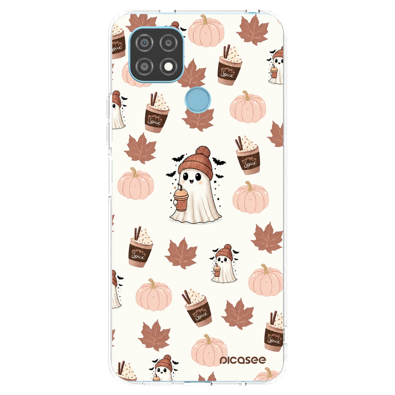Picasee silikónový prehľadný obal pre Realme C21 - Pumpkin spice