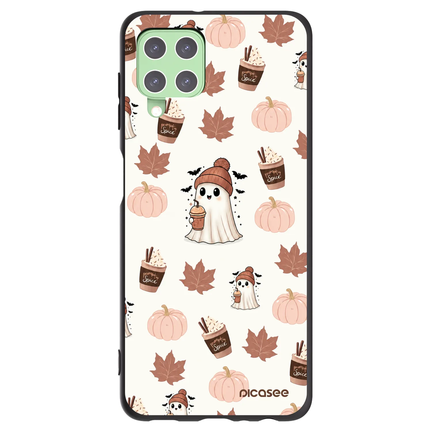 Picasee silikónový čierny obal pre Samsung Galaxy A22 A225F 4G - Pumpkin spice