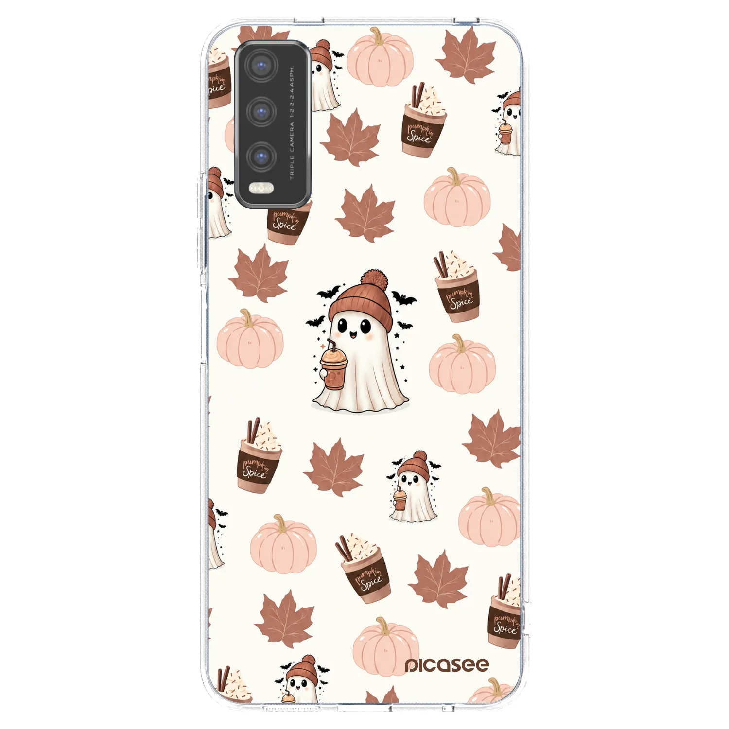 Picasee silikónový prehľadný obal pre Vivo Y20s - Pumpkin spice