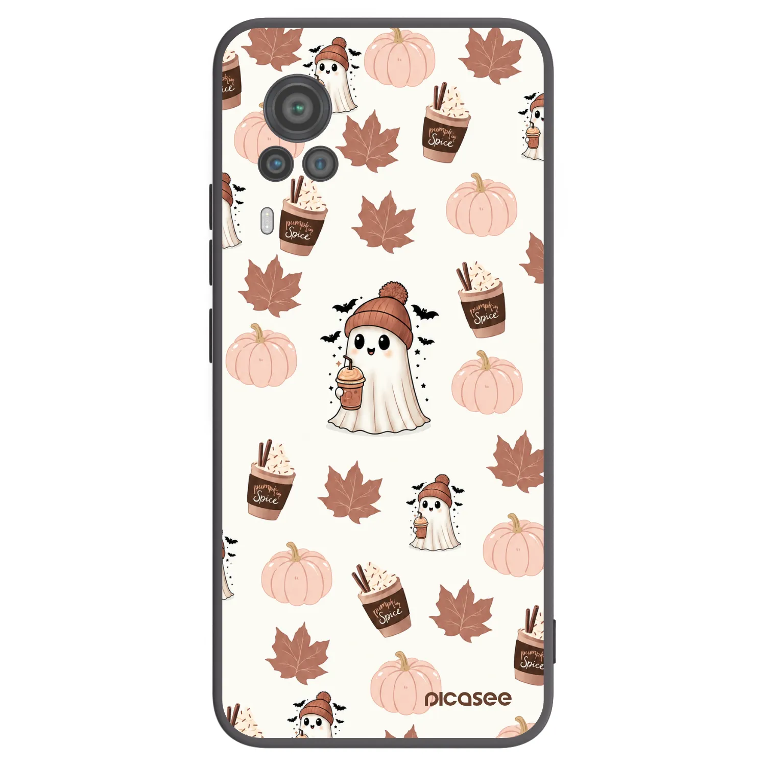Picasee silikónový čierny obal pre Vivo X60 Pro 5G - Pumpkin spice