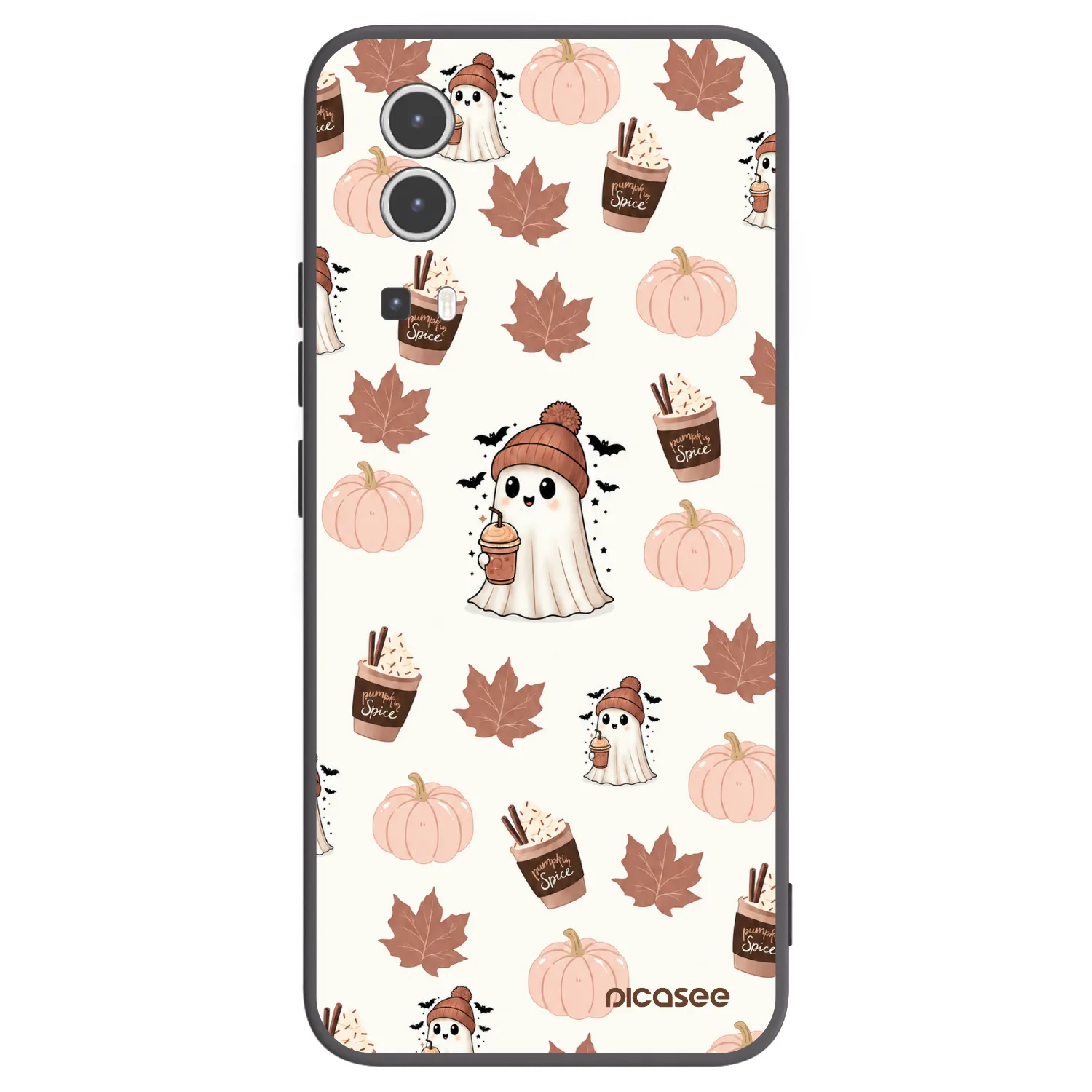 Picasee silikónový čierny obal pre Vivo Y72 5G - Pumpkin spice