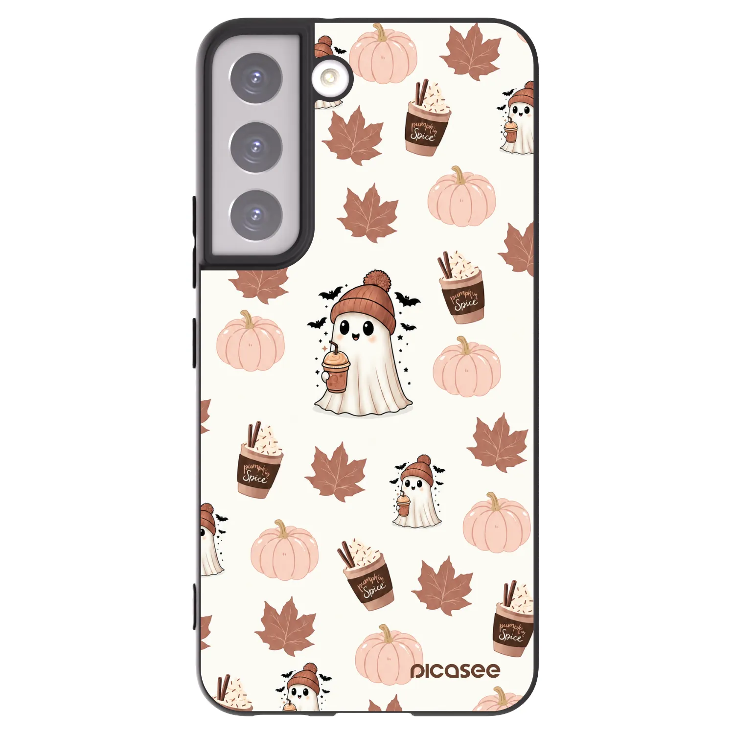 Picasee silikónový čierny obal pre Samsung Galaxy S22 5G - Pumpkin spice