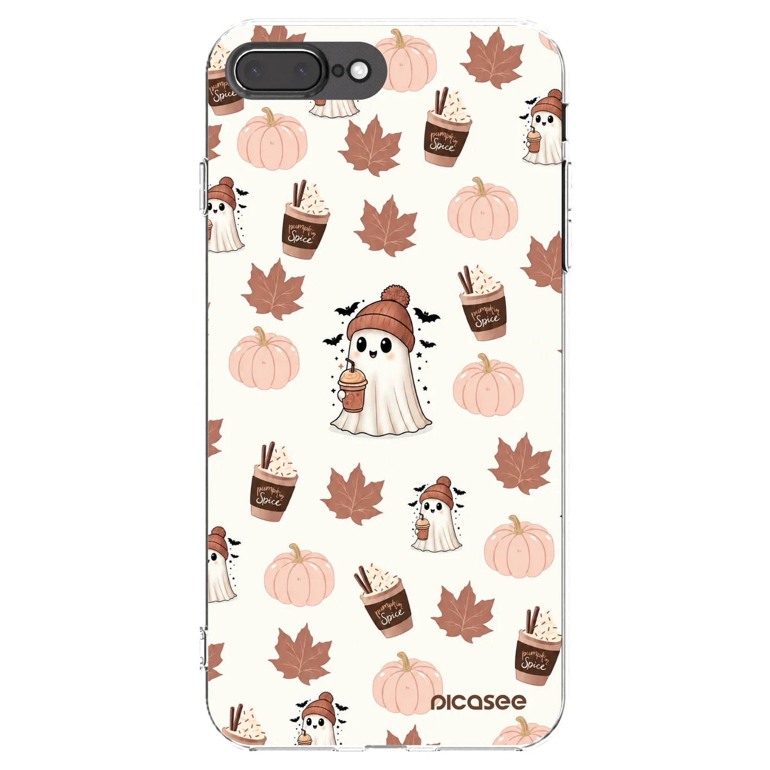 Picasee silikónový prehľadný obal pre Apple iPhone 7 Plus - Pumpkin spice