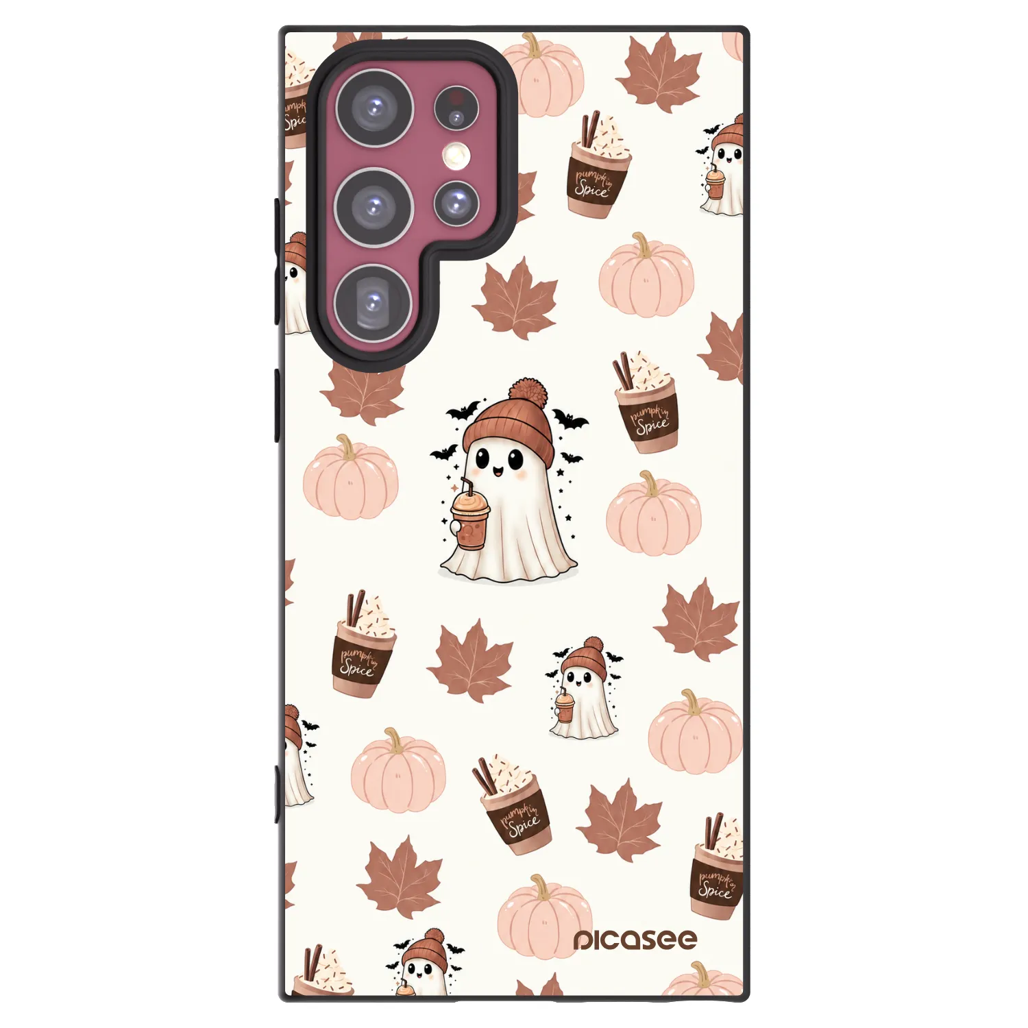 Picasee silikónový čierny obal pre Samsung Galaxy S22 Ultra 5G - Pumpkin spice