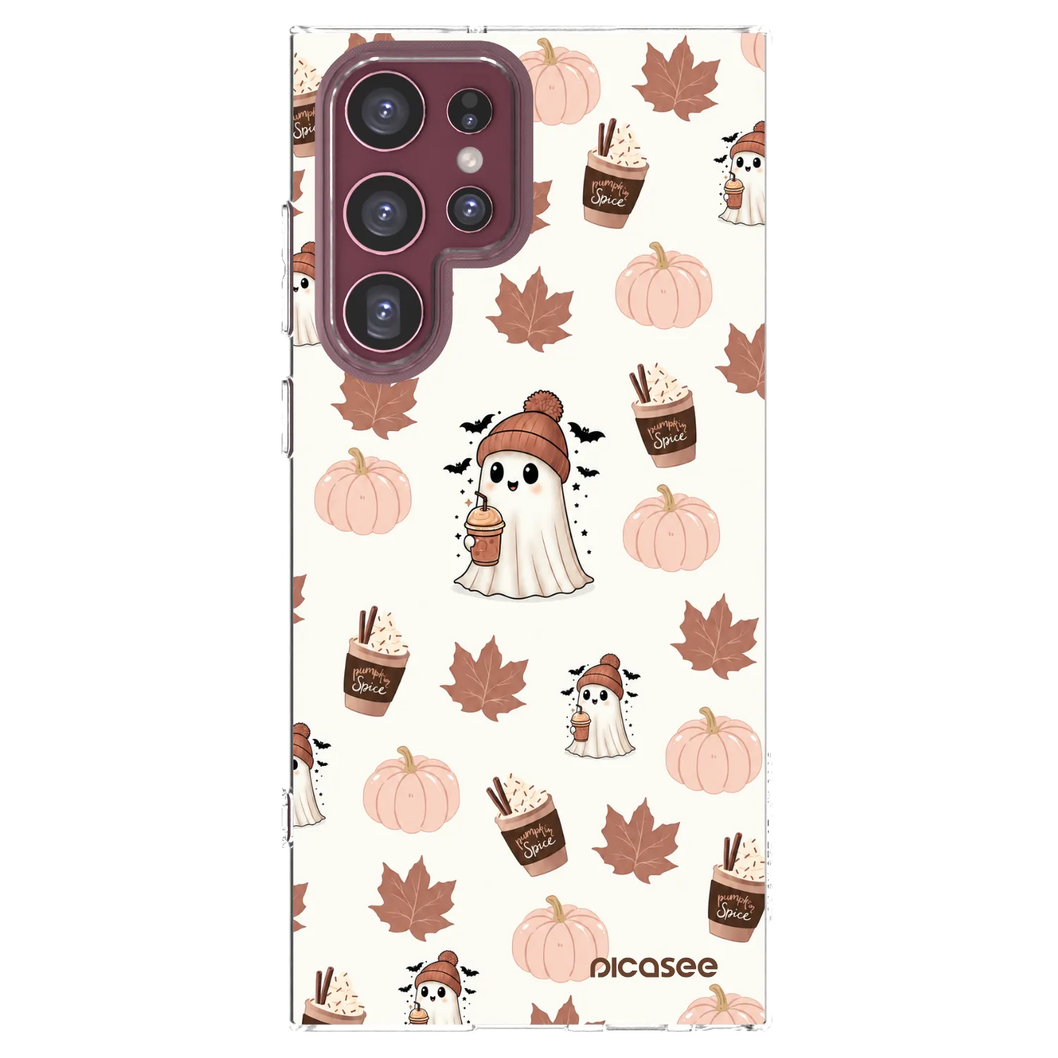 Picasee silikónový prehľadný obal pre Samsung Galaxy S22 Ultra 5G - Pumpkin spice