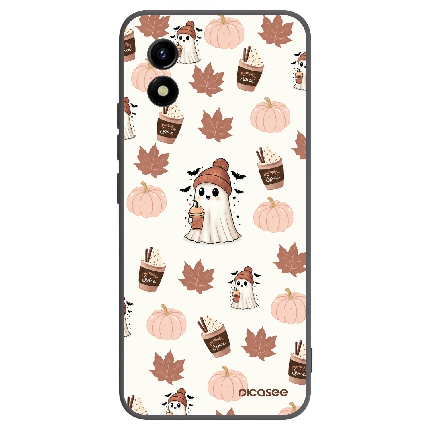 Picasee silikónový čierny obal pre Vivo Y01 - Pumpkin spice
