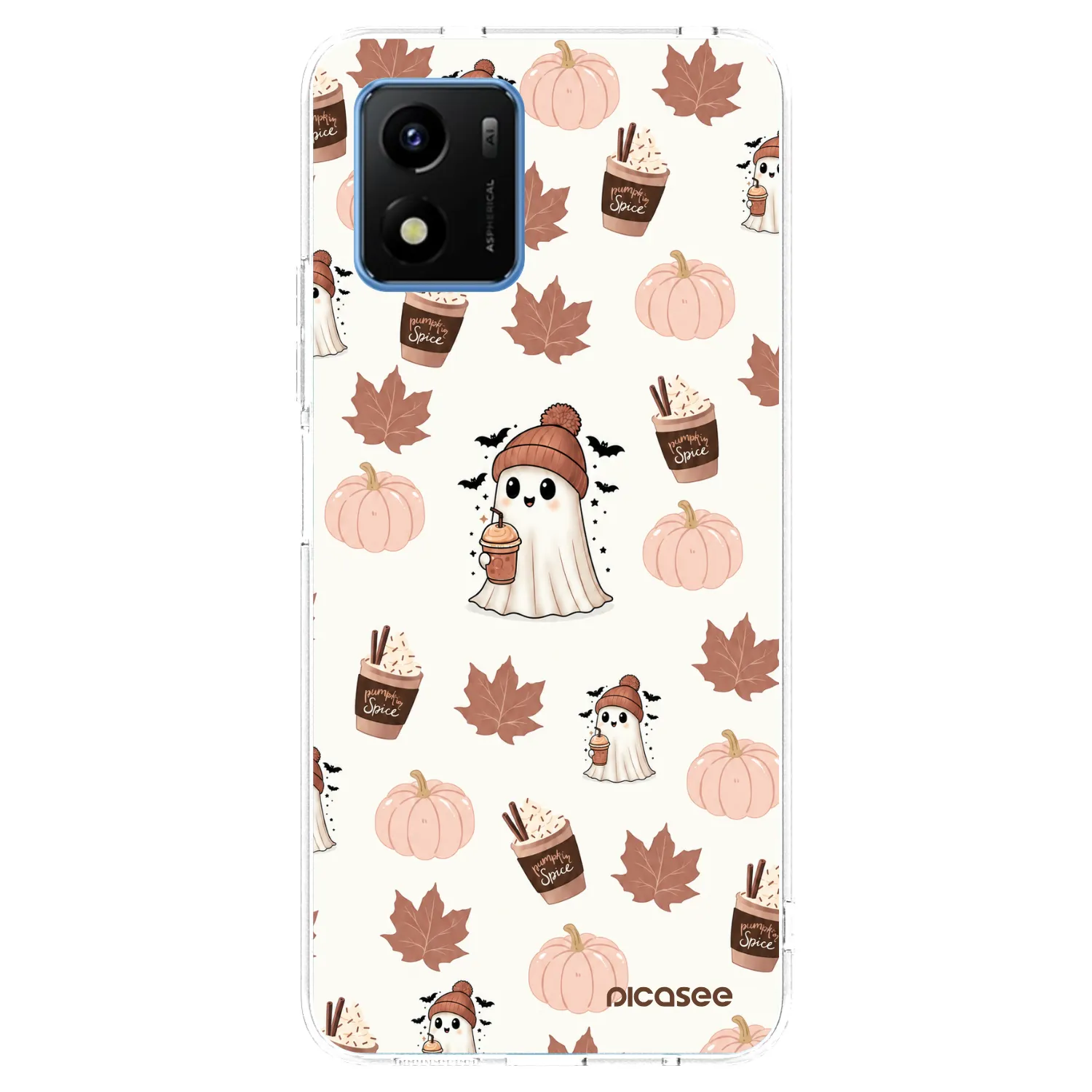Picasee silikónový prehľadný obal pre Vivo Y01 - Pumpkin spice