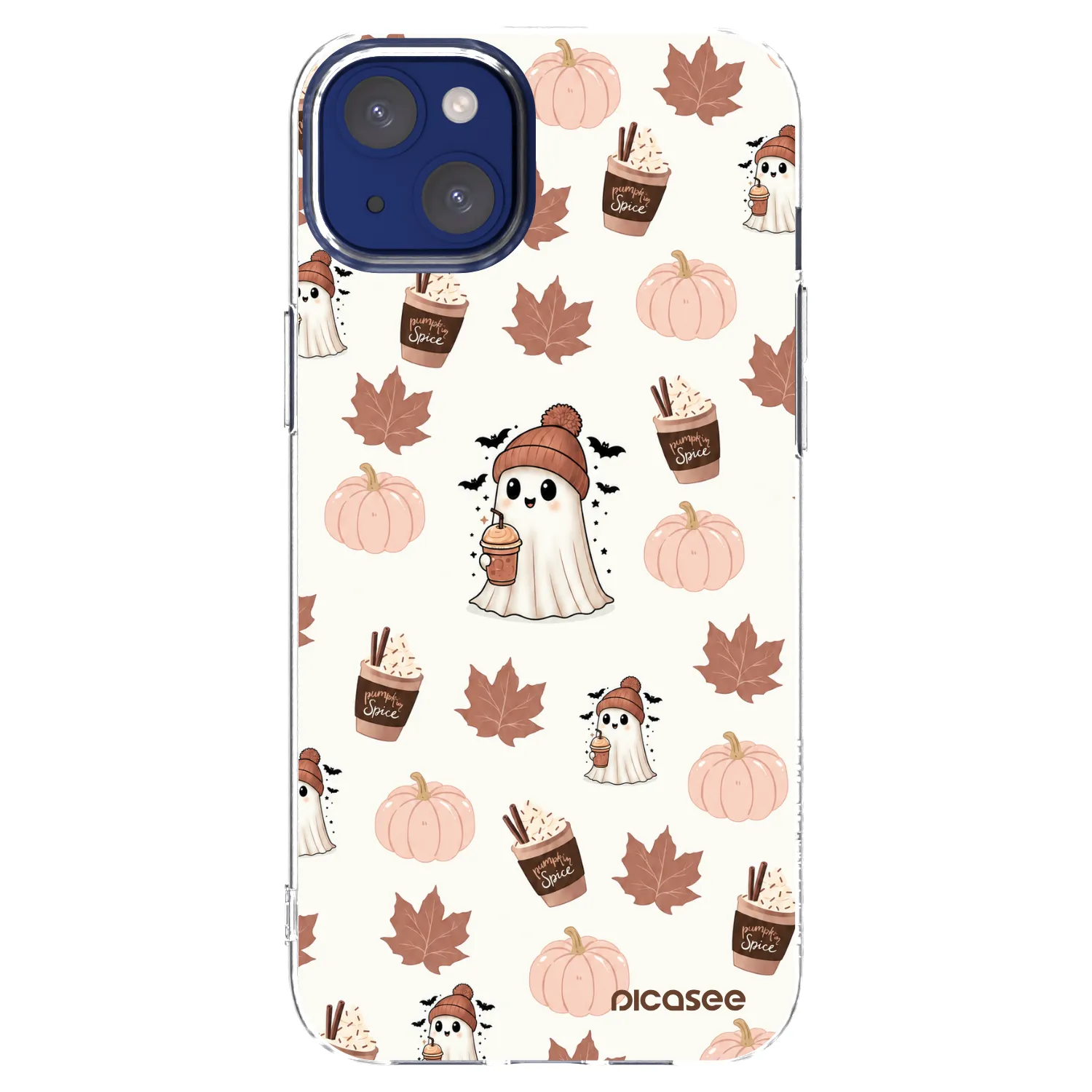 Picasee silikónový prehľadný obal pre Apple iPhone 14 Plus - Pumpkin spice