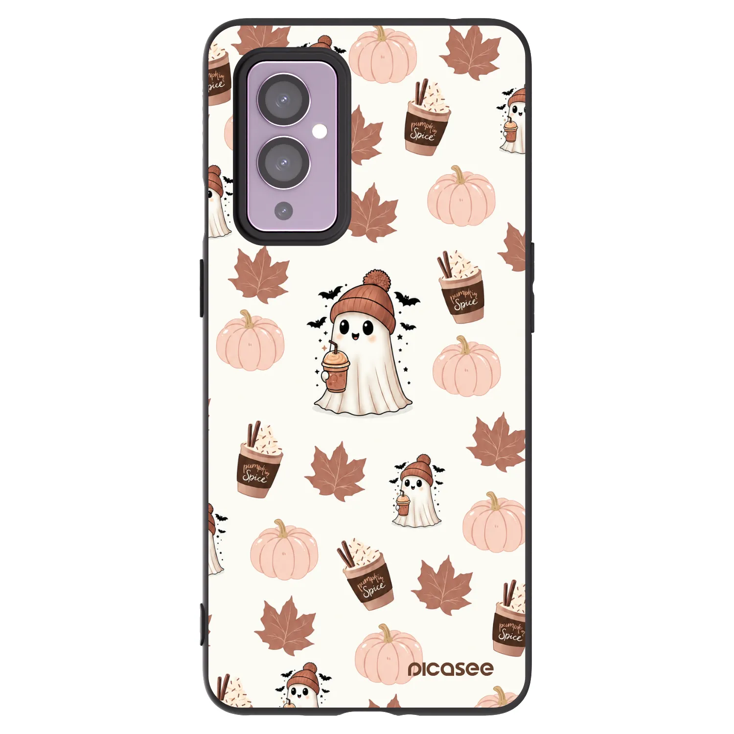 Picasee silikónový čierny obal pre OnePlus 9 - Pumpkin spice