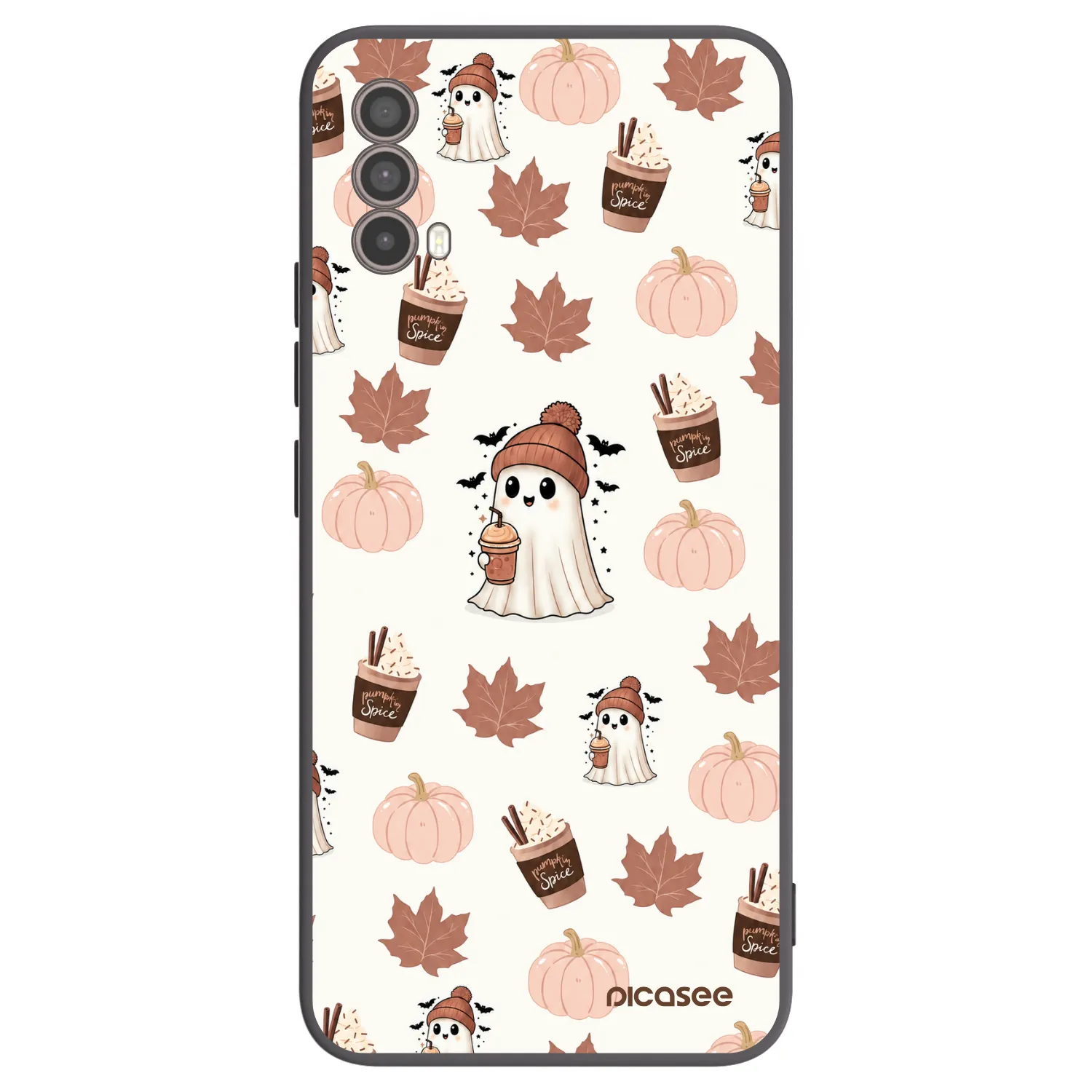 Picasee silikónový čierny obal pre Motorola Moto E40 - Pumpkin spice