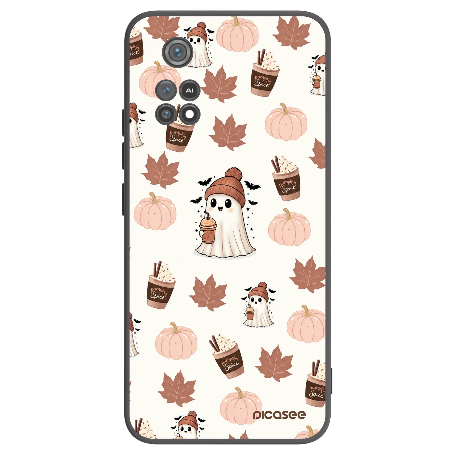 Picasee silikónový čierny obal pre Xiaomi Poco M4 Pro - Pumpkin spice