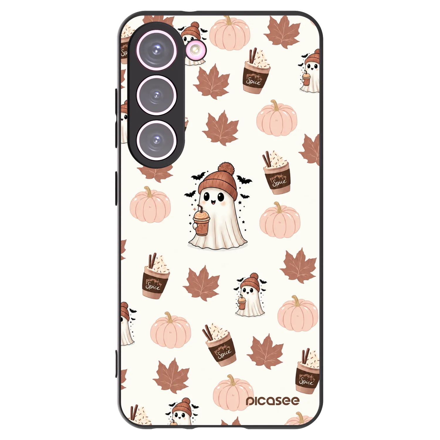 Picasee silikónový čierny obal pre Samsung Galaxy S23 5G - Pumpkin spice