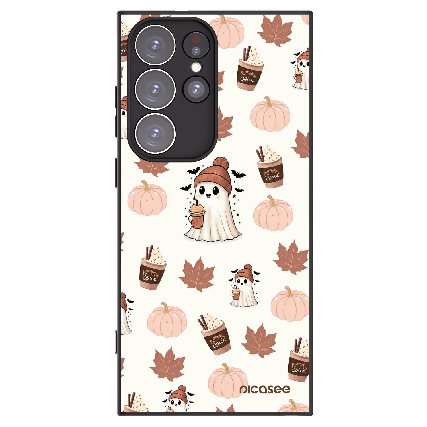Picasee silikónový čierny obal pre Samsung Galaxy S23 Ultra 5G - Pumpkin spice