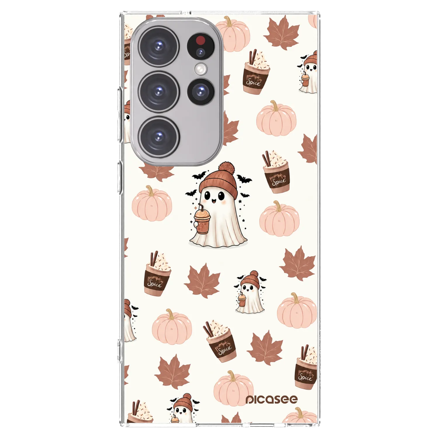 Picasee silikónový prehľadný obal pre Samsung Galaxy S23 Ultra 5G - Pumpkin spice