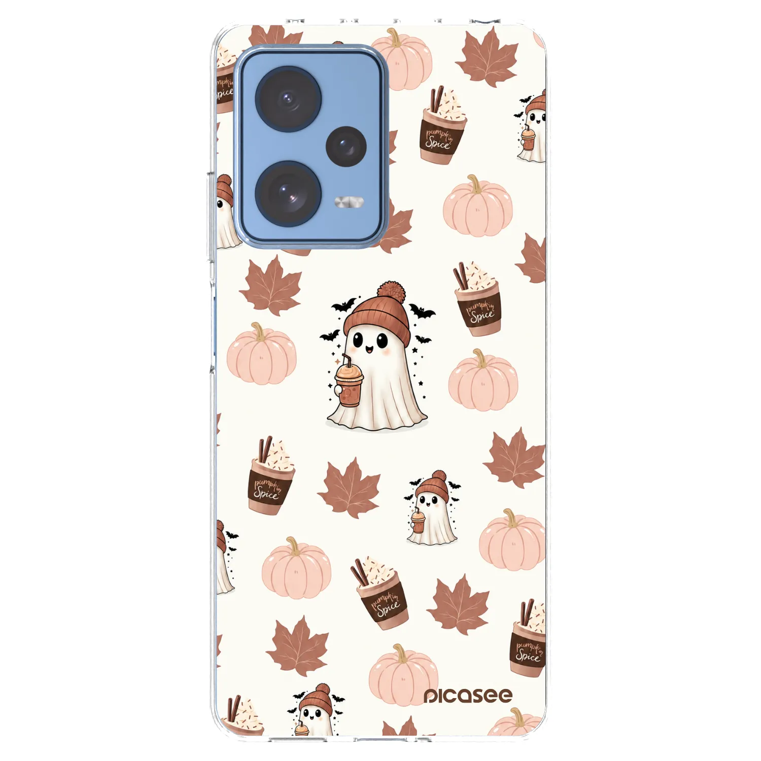 Picasee silikónový prehľadný obal pre Xiaomi Redmi Note 12 Pro 5G - Pumpkin spice