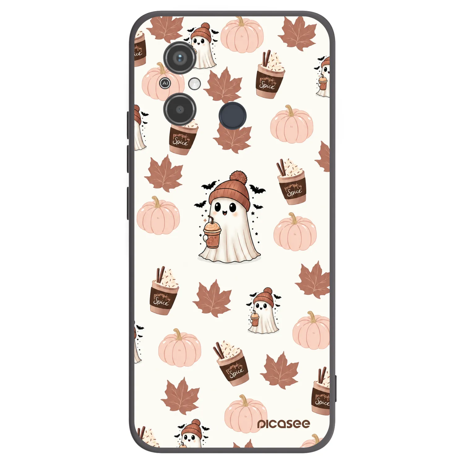 Picasee silikónový čierny obal pre Xiaomi Redmi 12C - Pumpkin spice