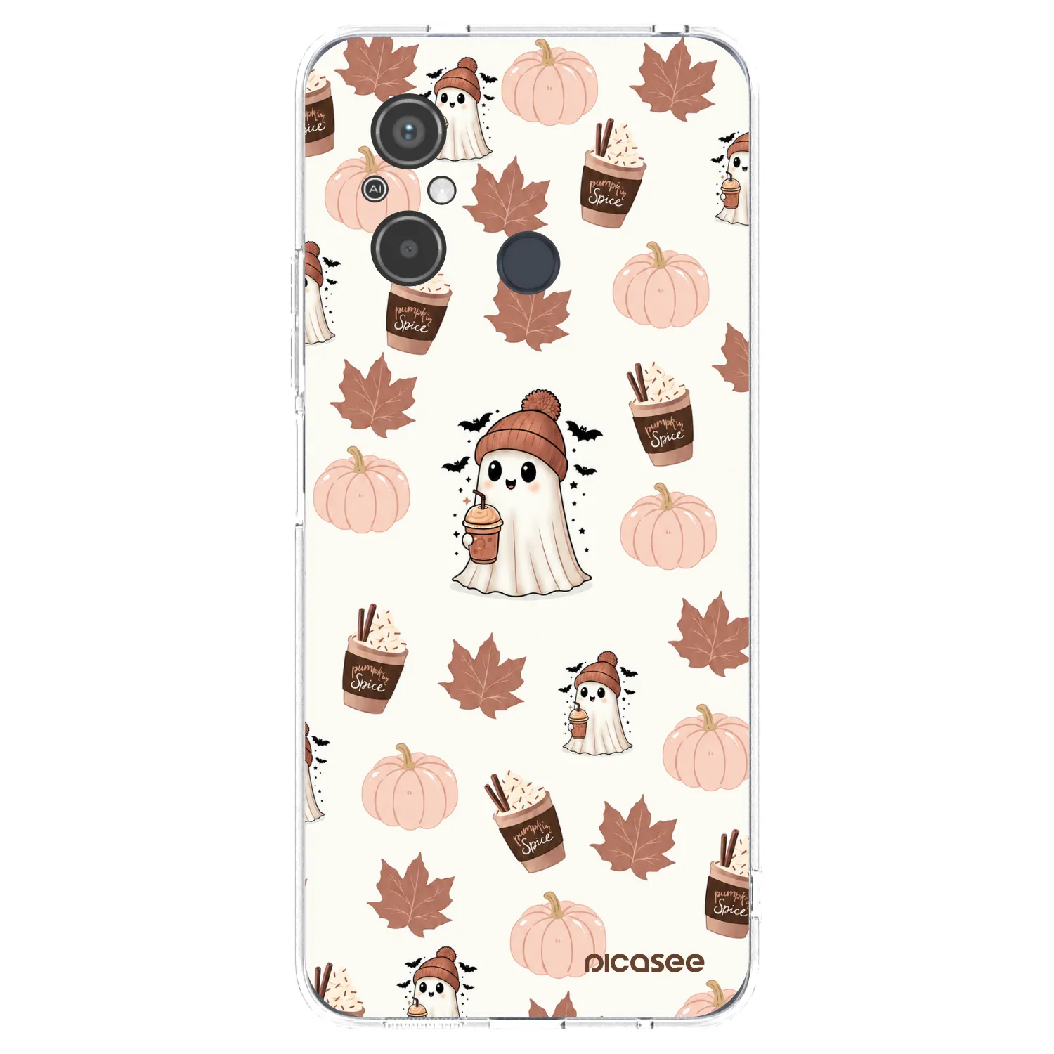 Picasee silikónový prehľadný obal pre Xiaomi Redmi 12C - Pumpkin spice