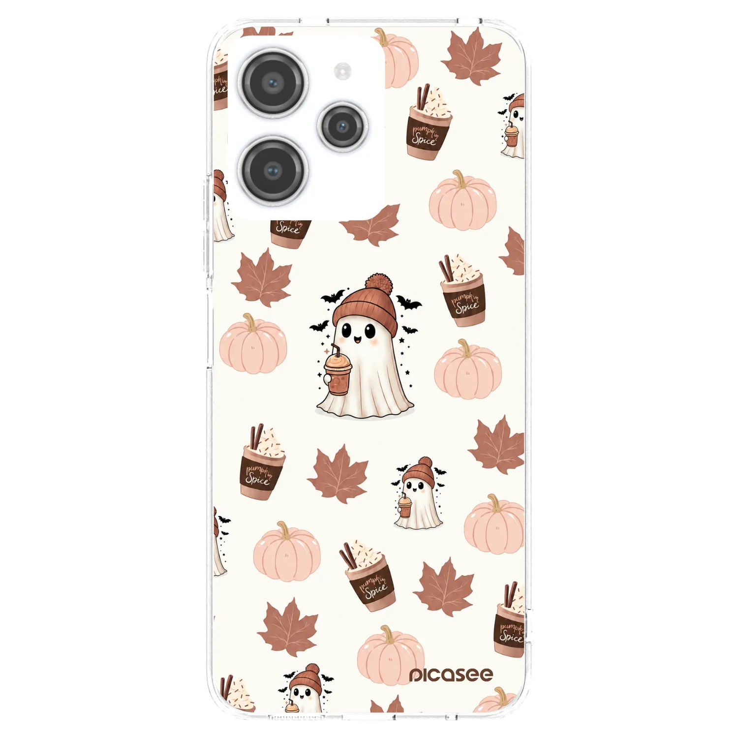 Picasee silikónový prehľadný obal pre Xiaomi Redmi 12 4G - Pumpkin spice