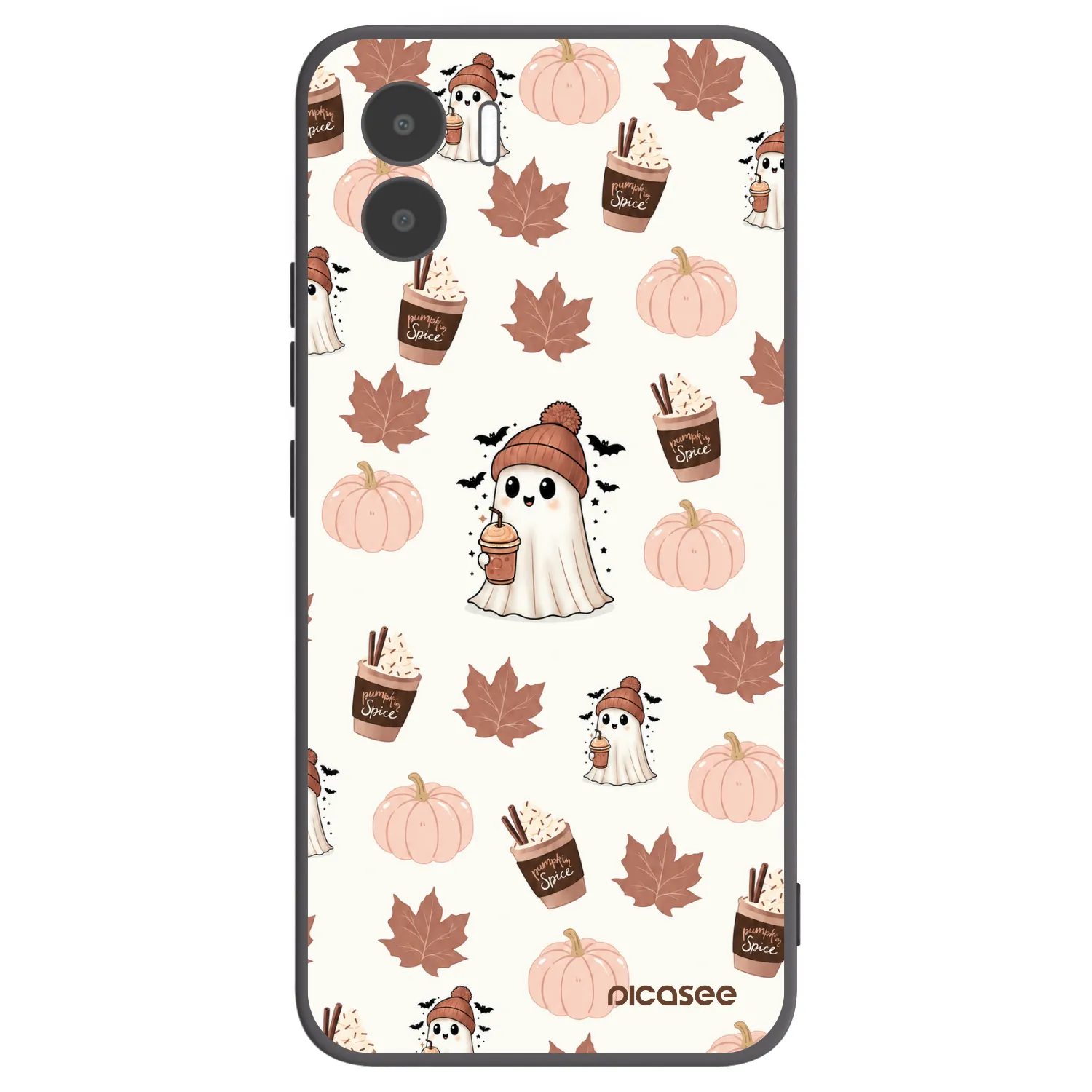 Picasee silikónový čierny obal pre Xiaomi Redmi A2 - Pumpkin spice