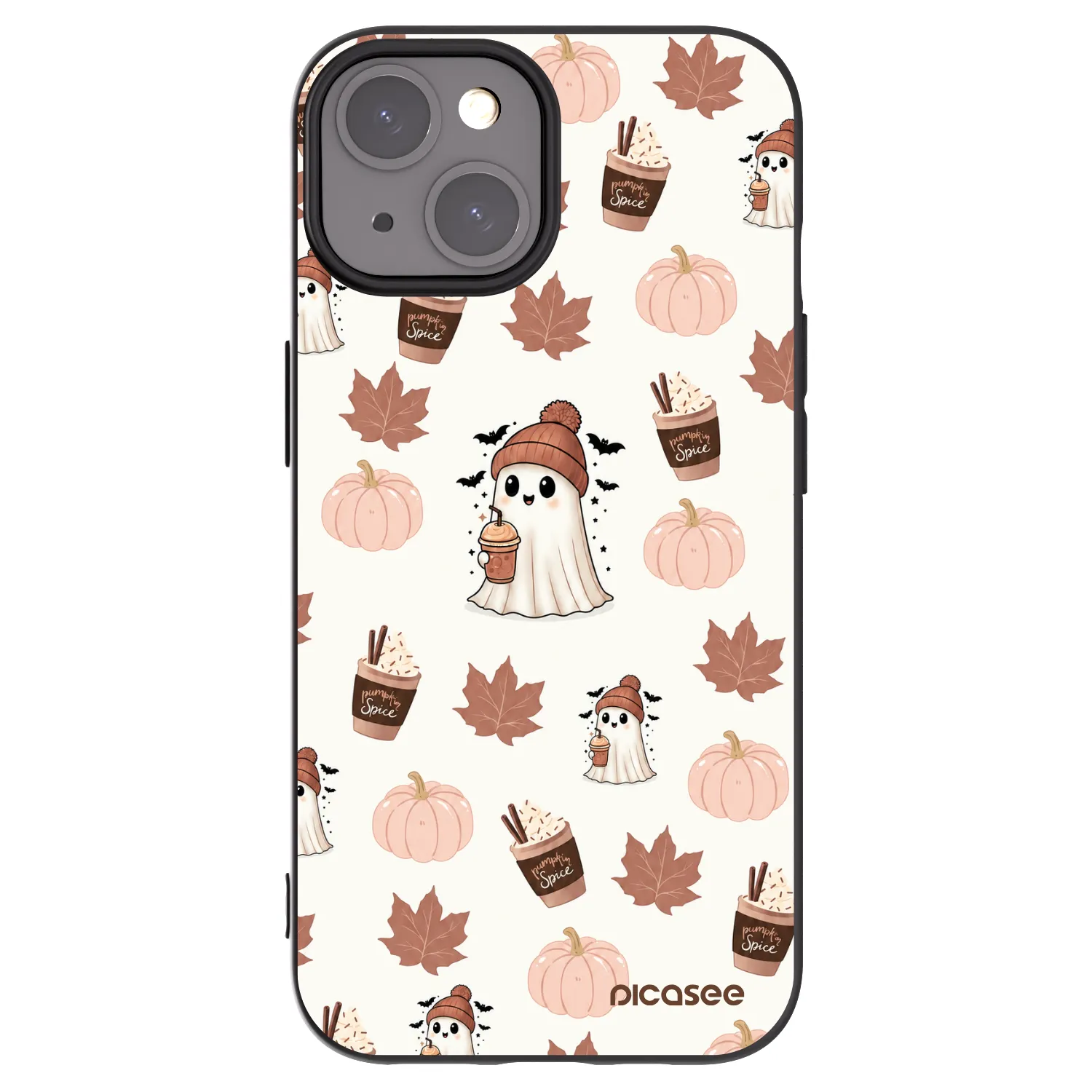 Picasee silikónový čierny obal pre Apple iPhone 15 - Pumpkin spice