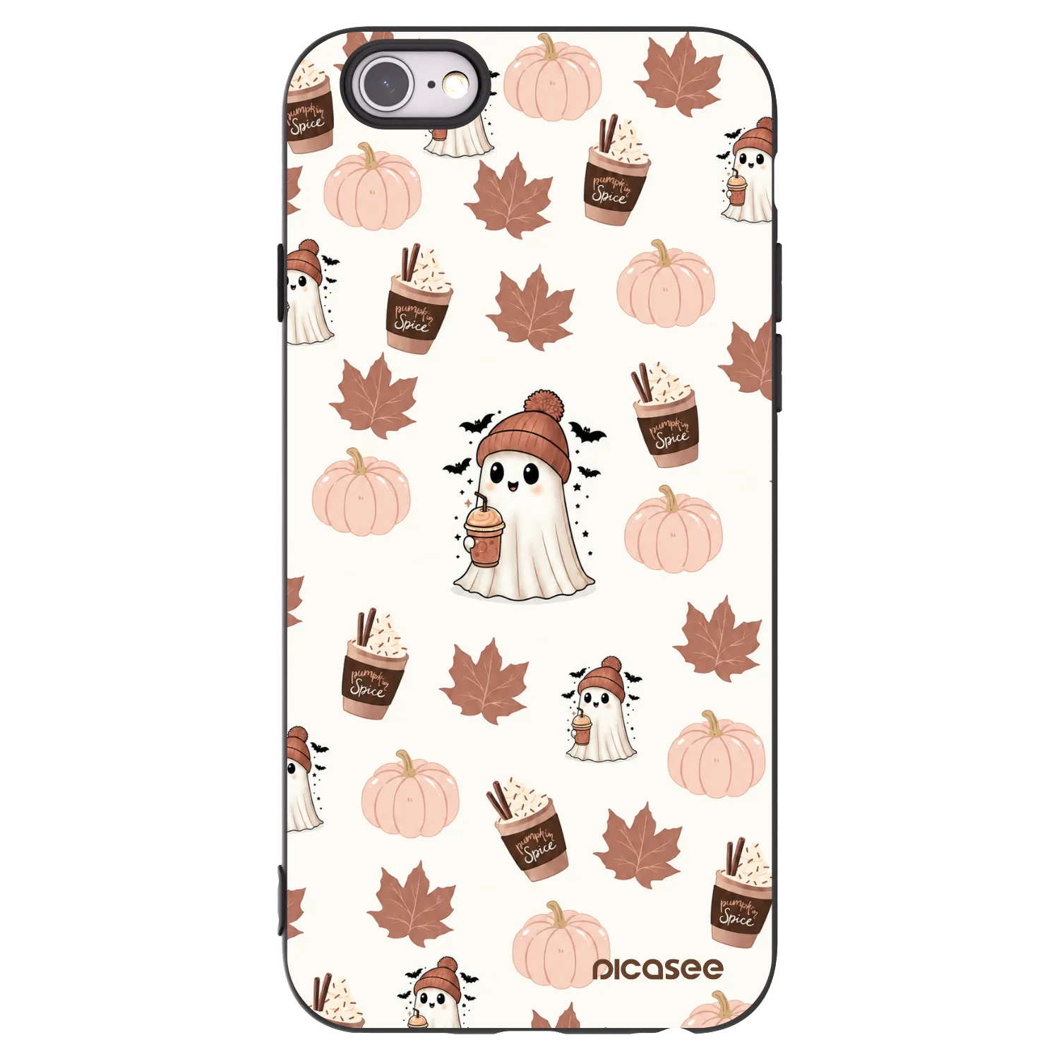 Picasee silikónový čierny obal pre Apple iPhone 6/6S - Pumpkin spice