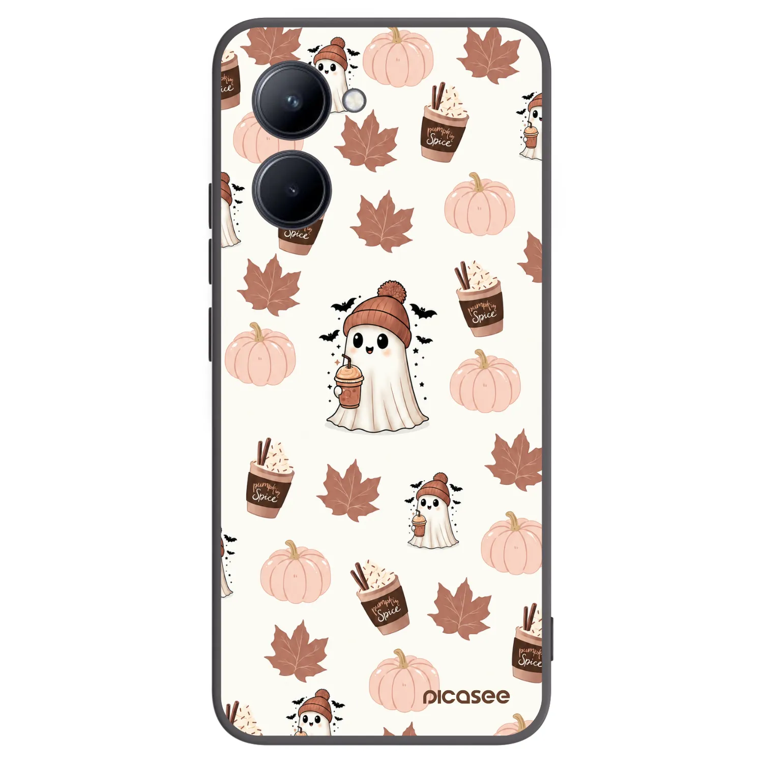 Picasee silikónový čierny obal pre Realme C33 (2023) - Pumpkin spice