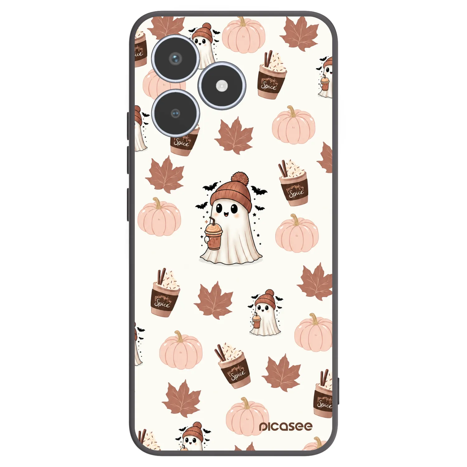 Picasee silikónový čierny obal pre Realme C53 - Pumpkin spice