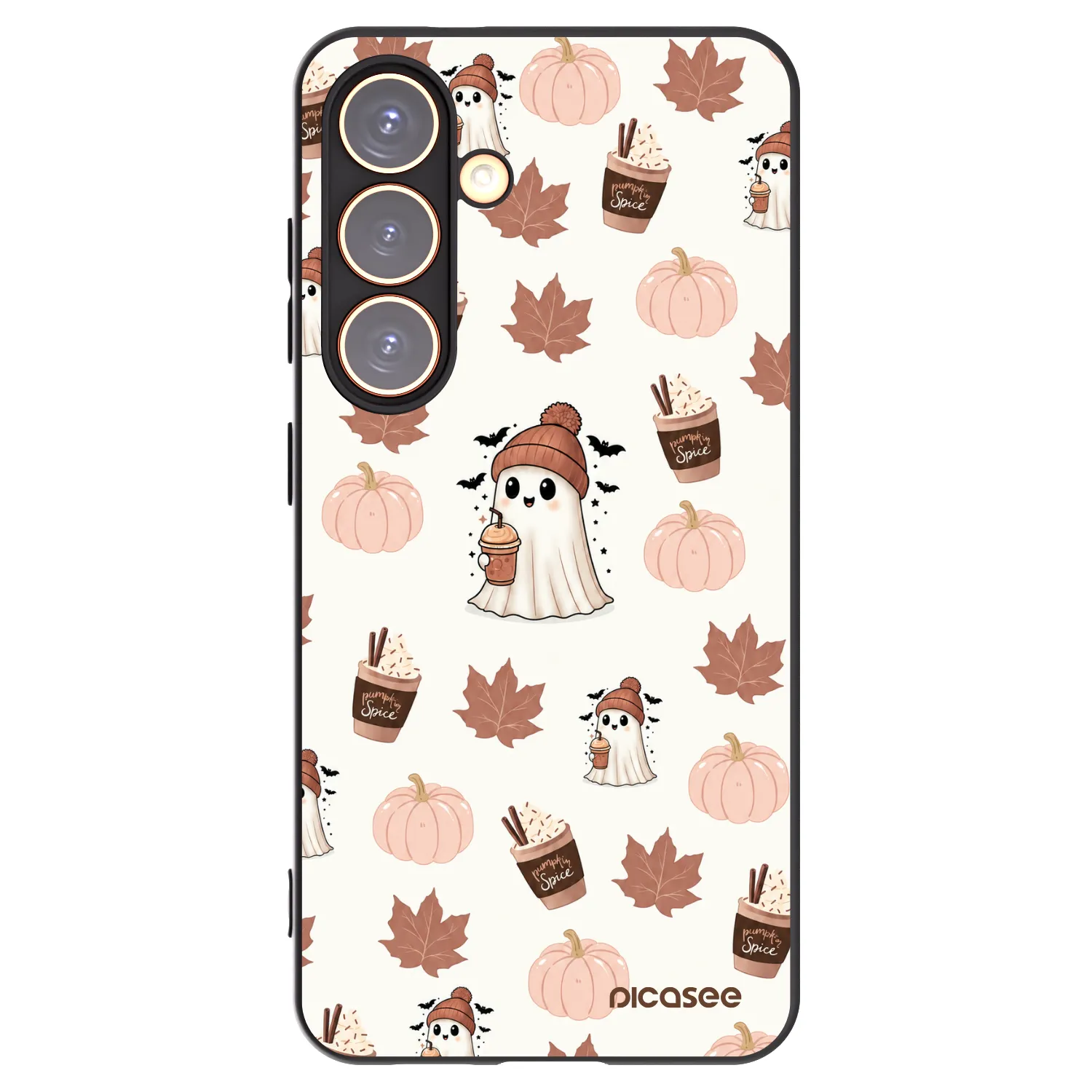Picasee silikónový čierny obal pre Samsung Galaxy S24 S921B 5G - Pumpkin spice