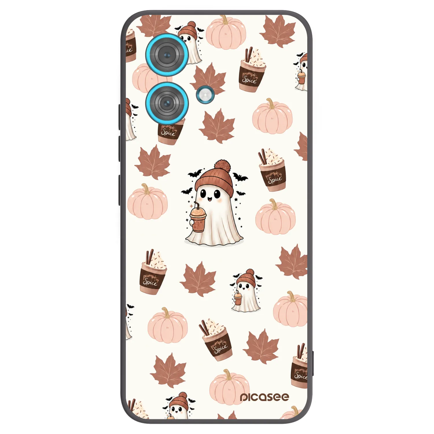 Picasee silikónový čierny obal pre Motorola Edge 40 Neo - Pumpkin spice