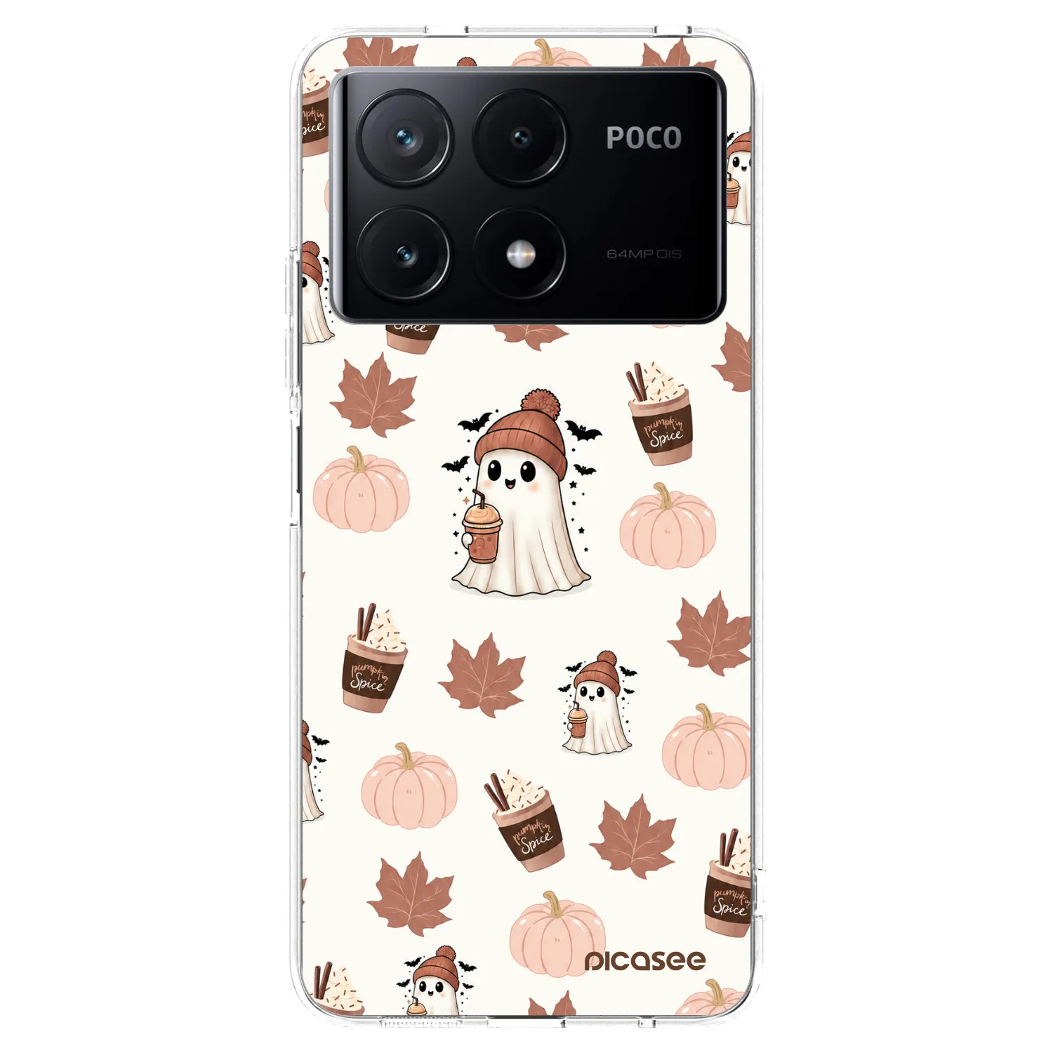 Picasee silikónový prehľadný obal pre Xiaomi Poco X6 Pro - Pumpkin spice